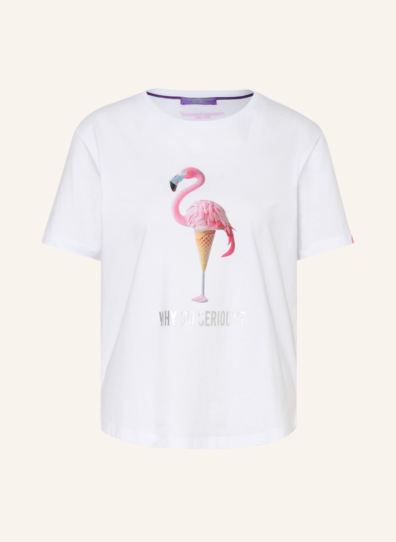 FRIEDA & FREDDIES T-Shirt: WEISS / PINK / HELLGELB