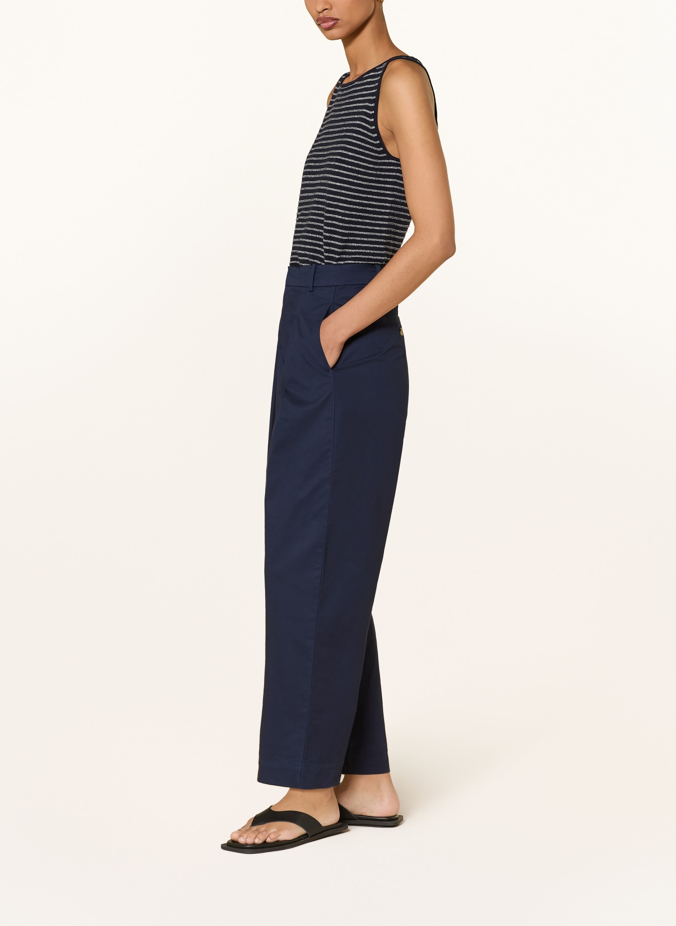 InWear Pantaloni 7/8 ELVIA SINIKKA: ALBASTRU ÎNCHIS