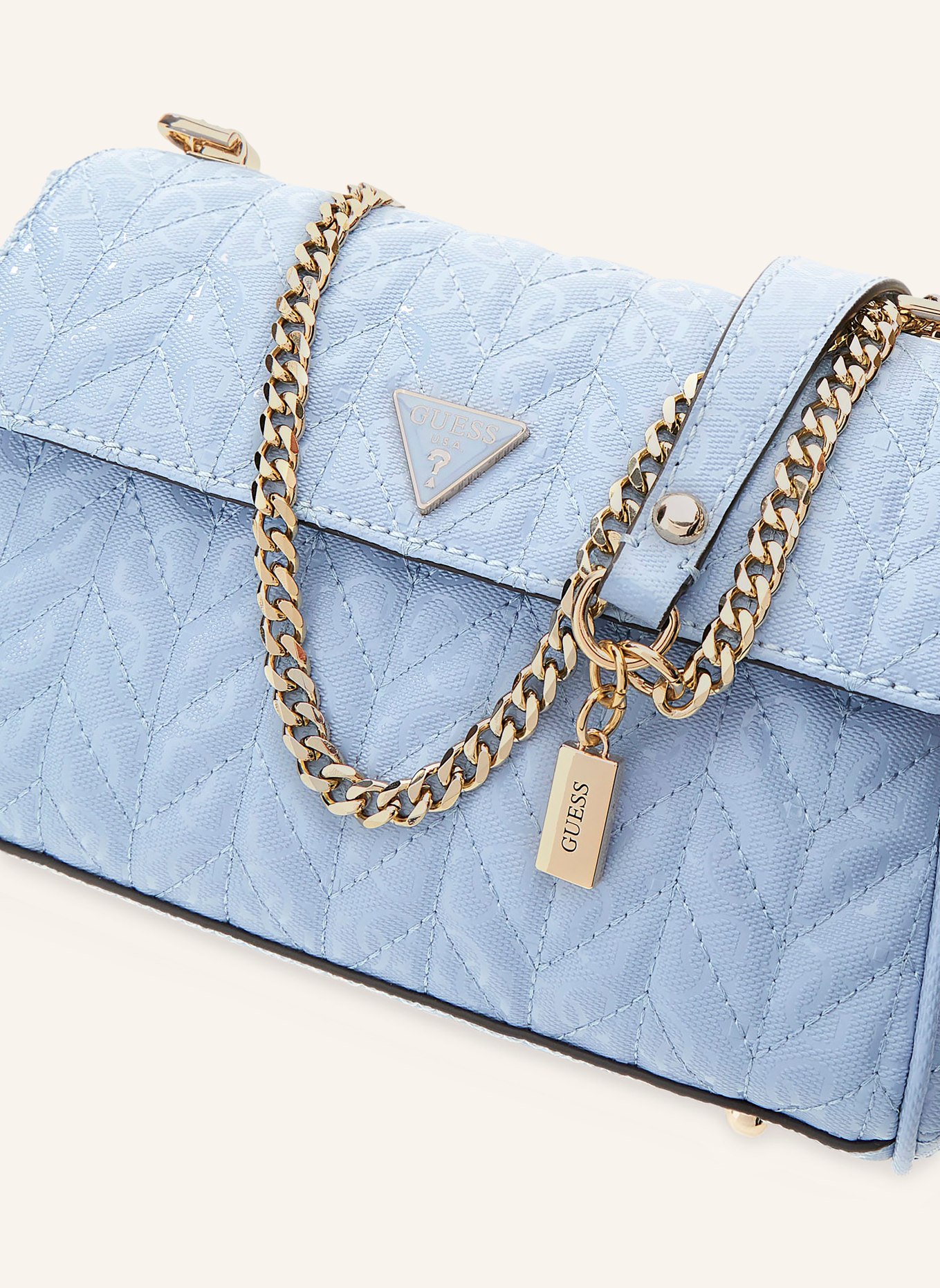 GUESS Schoudertas STACEY: LICHTBLAUW