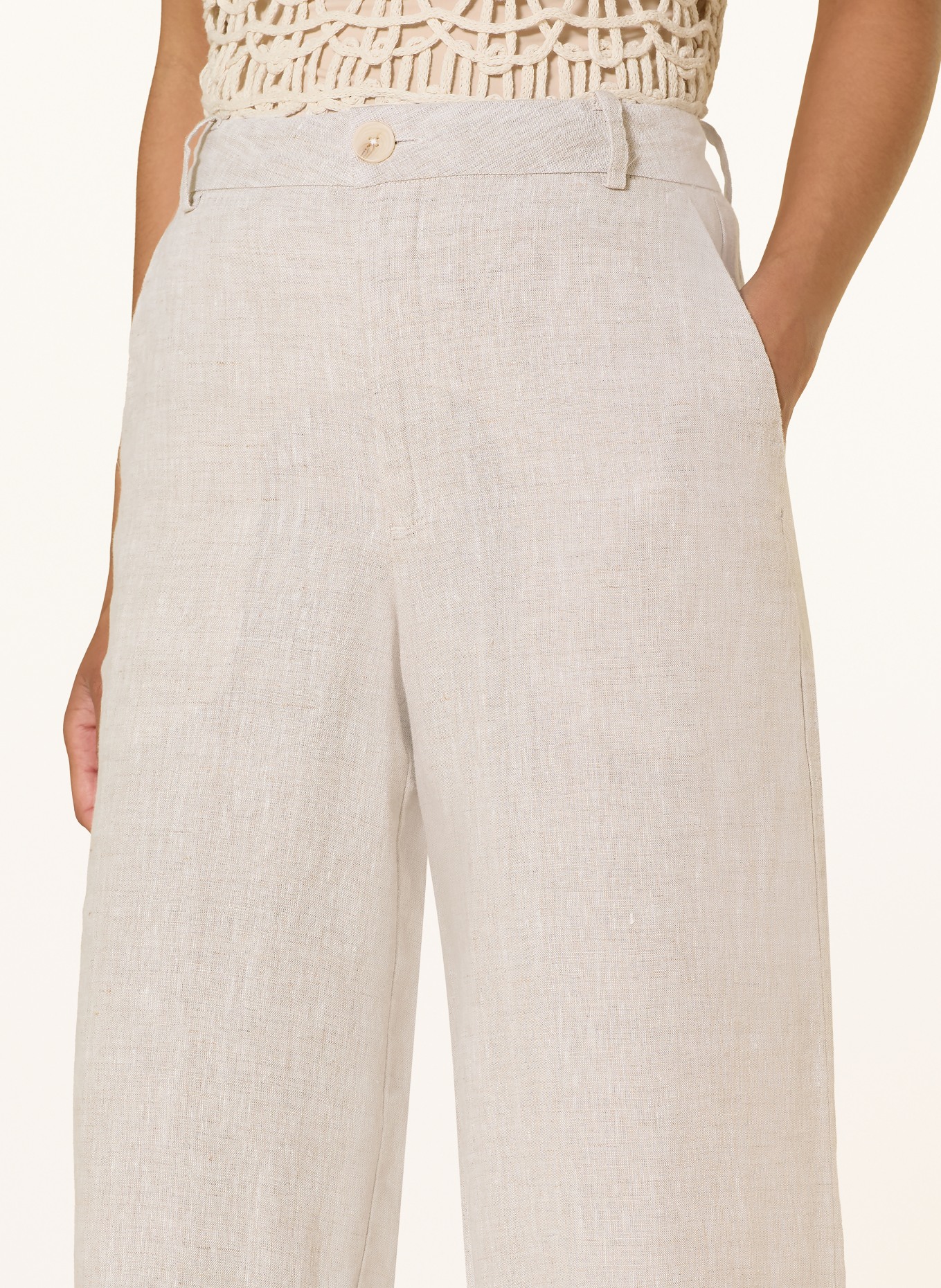 InWear ELINORIW SOLINA linen pants: BEIGE
