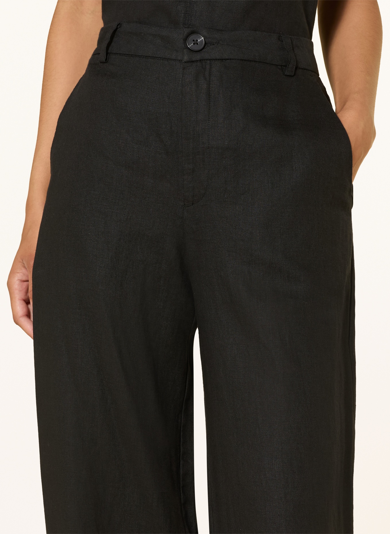 InWear Hose ELINORIW SOLINA aus Leinen: SCHWARZ
