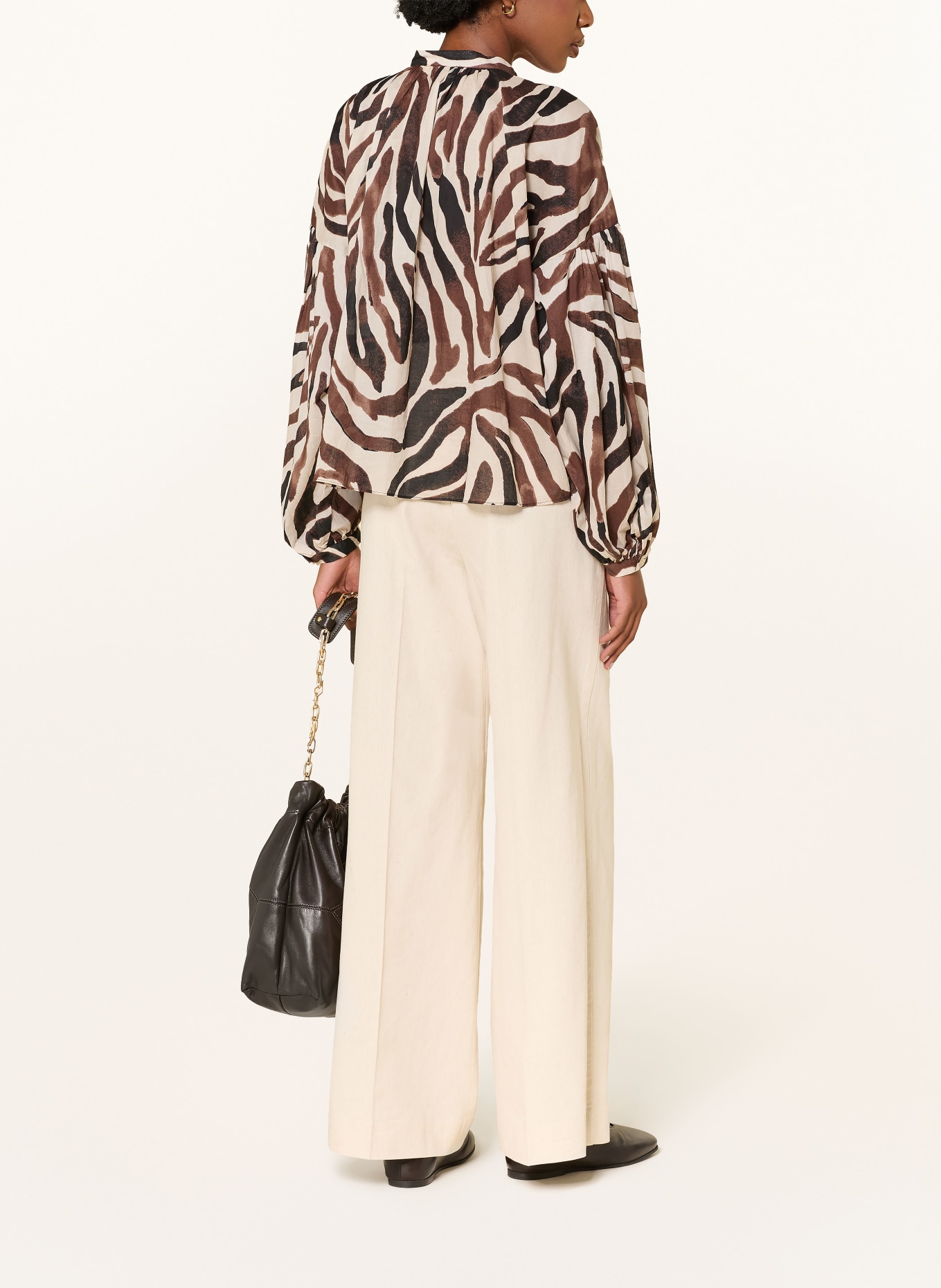 InWear Blusenshirt ROSALIEIW: BRAUN / CREME / SCHWARZ