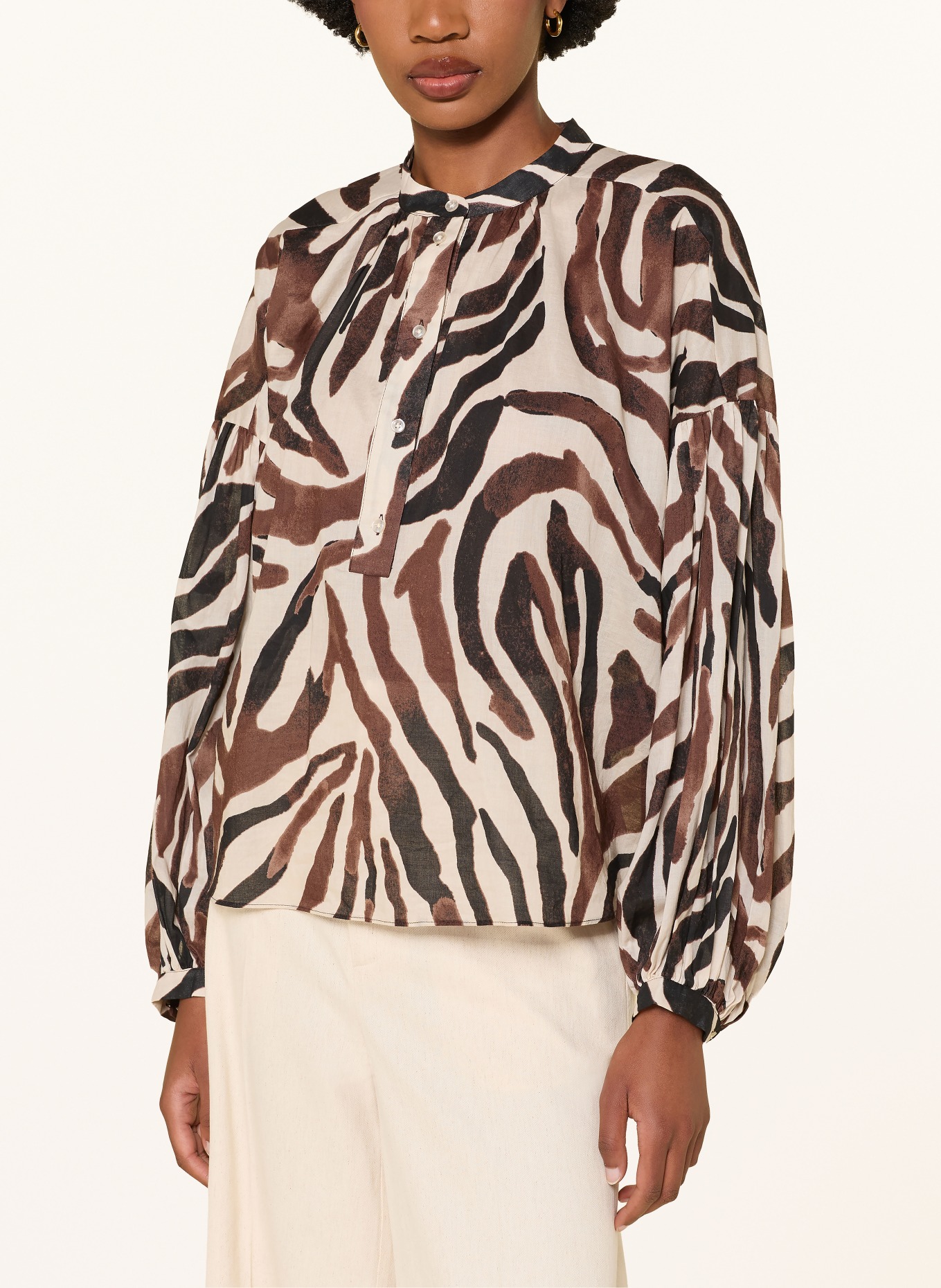 InWear Blusenshirt ROSALIEIW: BRAUN / CREME / SCHWARZ