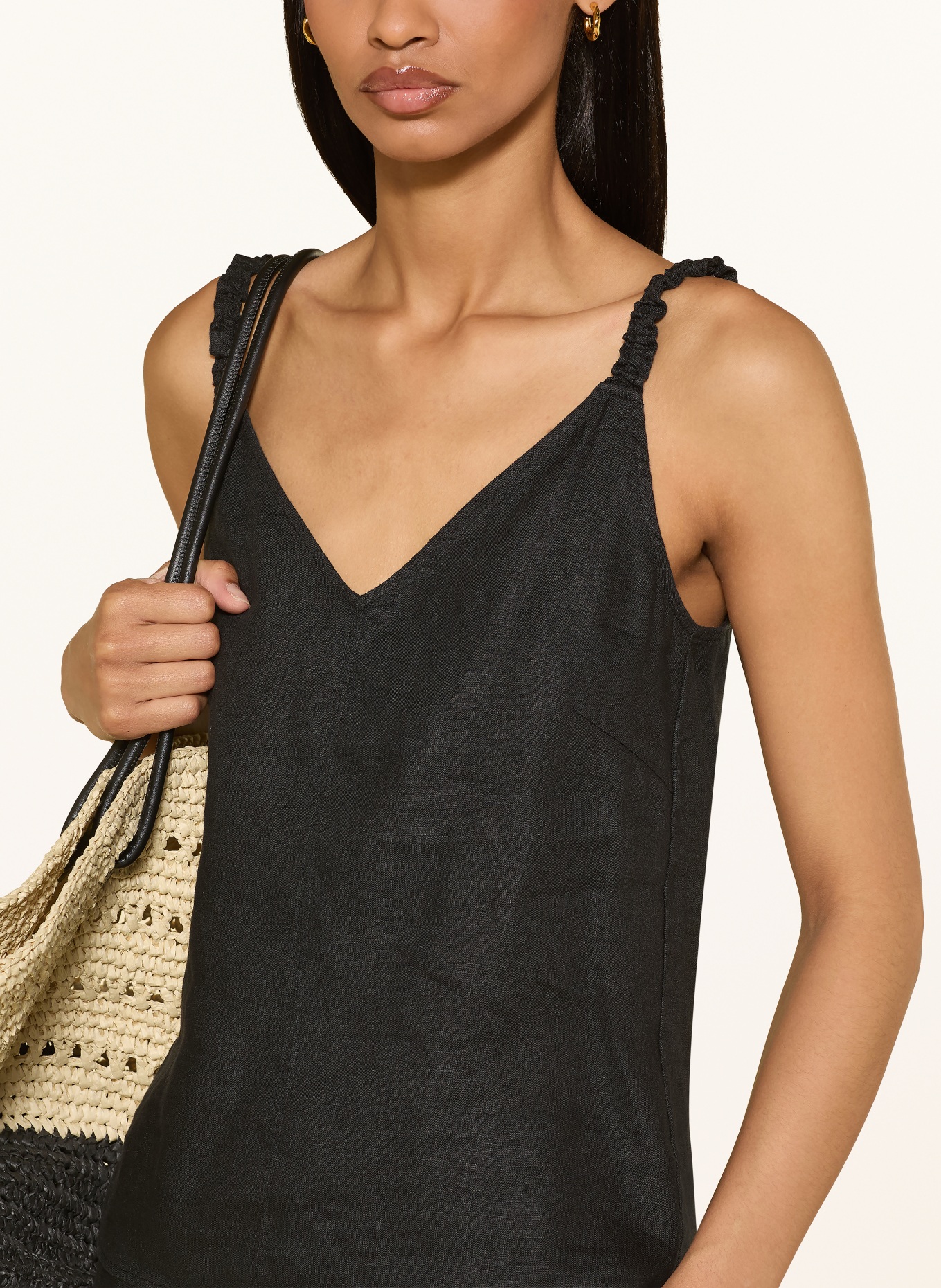 InWear Leinentop ELINORIW: SCHWARZ