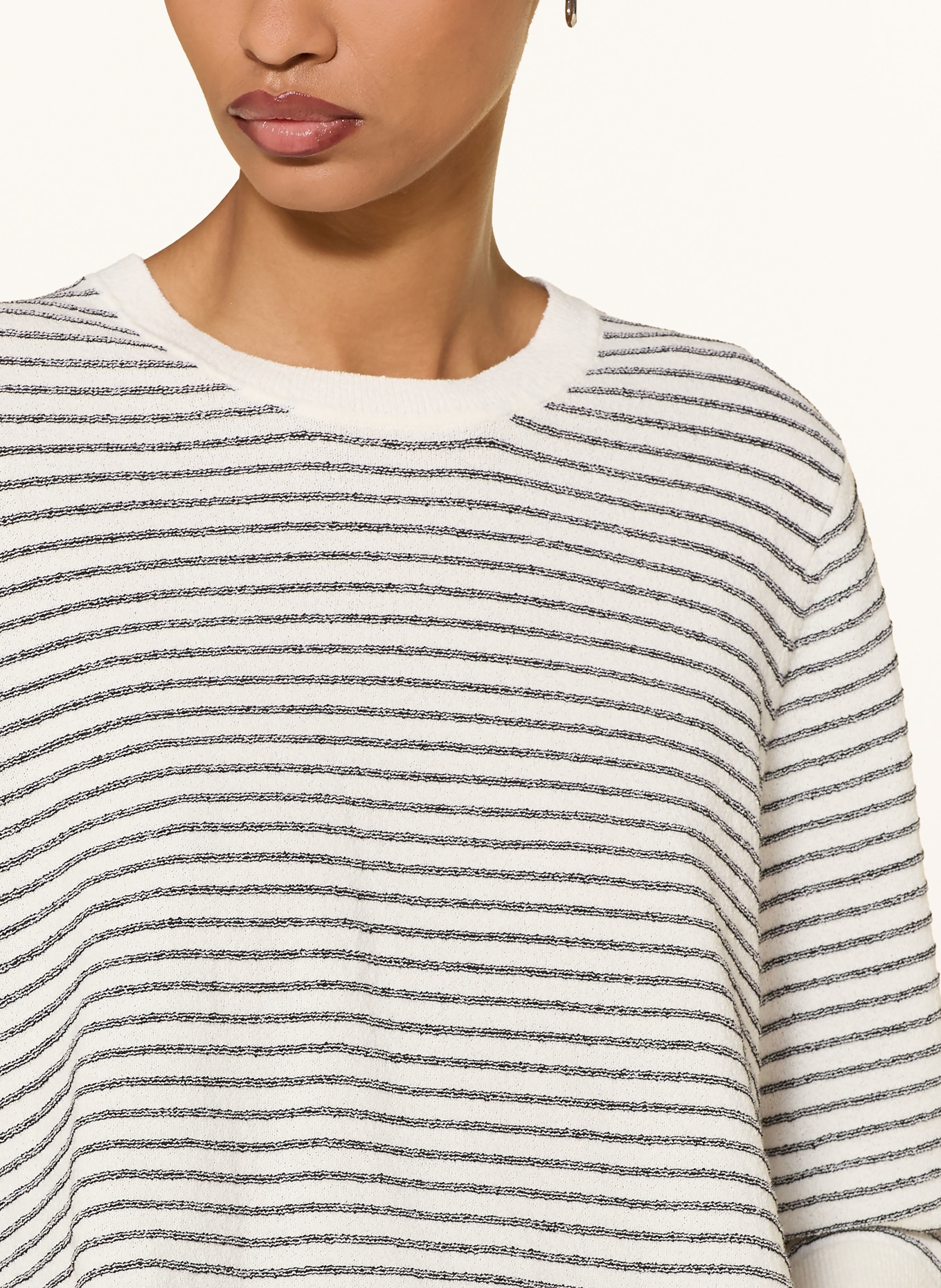 InWear NOLAIW sweater with 3/4 sleeves: WHITE / BLACK