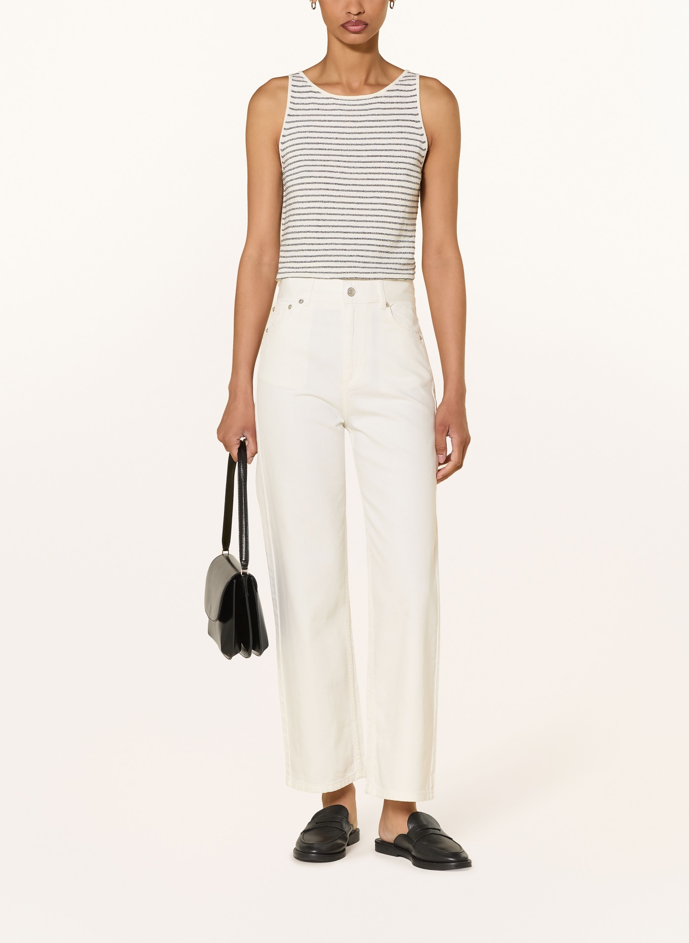 InWear Gebreide top NOLAIW: WIT / ZWART