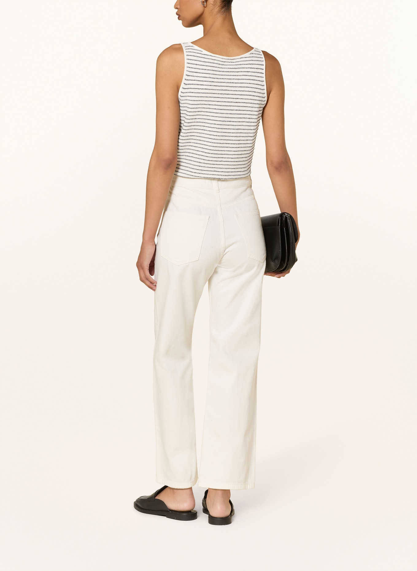InWear Gebreide top NOLAIW: WIT / ZWART