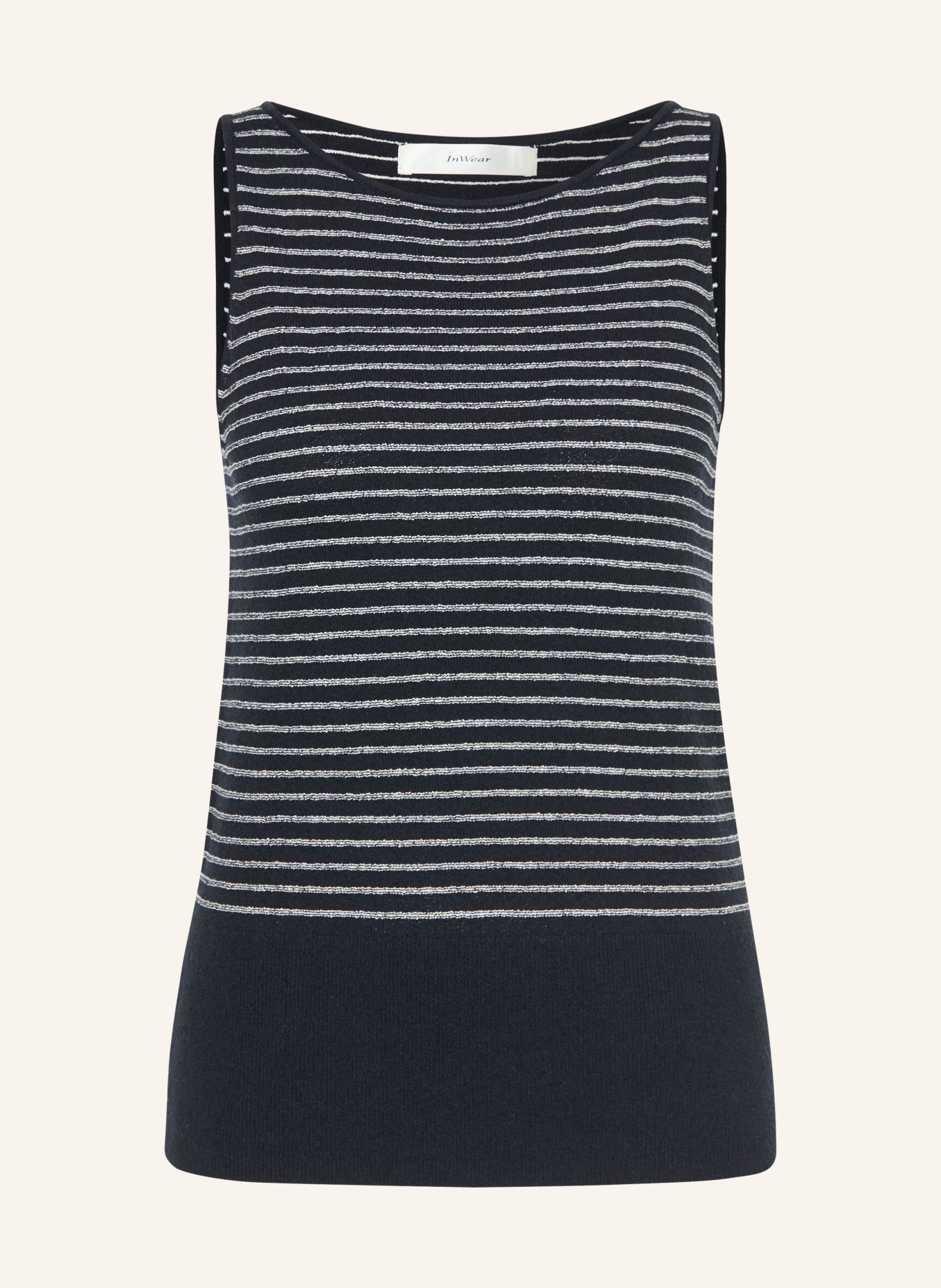 InWear Gebreide top NOLAIW: DONKERBLAUW / WIT