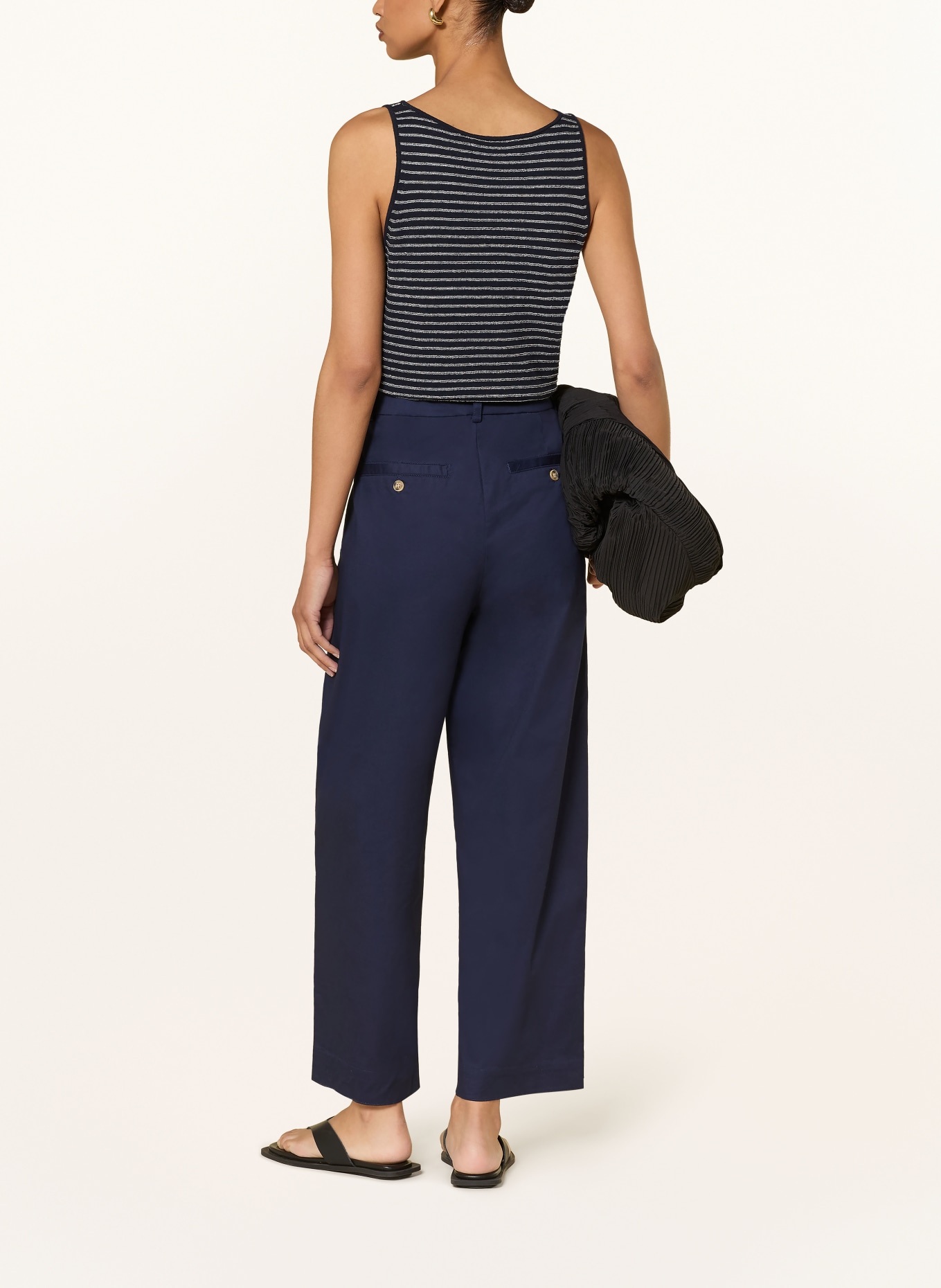 InWear Gebreide top NOLAIW: DONKERBLAUW / WIT