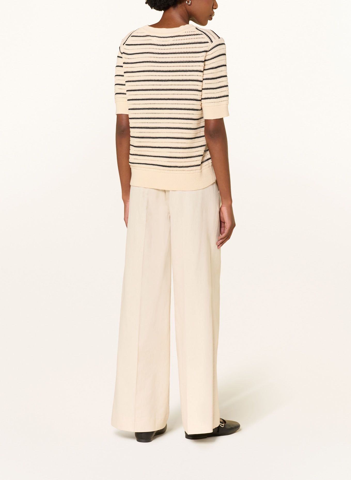 InWear Strick-Shirt NELLIIW: BEIGE / SCHWARZ