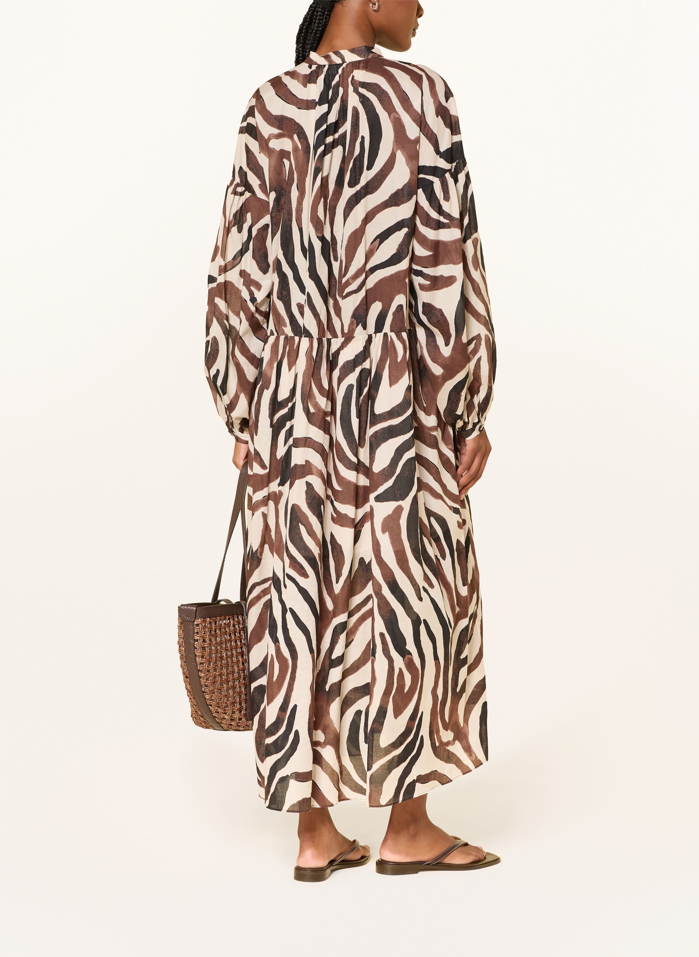InWear Jurk ROSALIEIW: CRÈME / BRUIN / ZWART