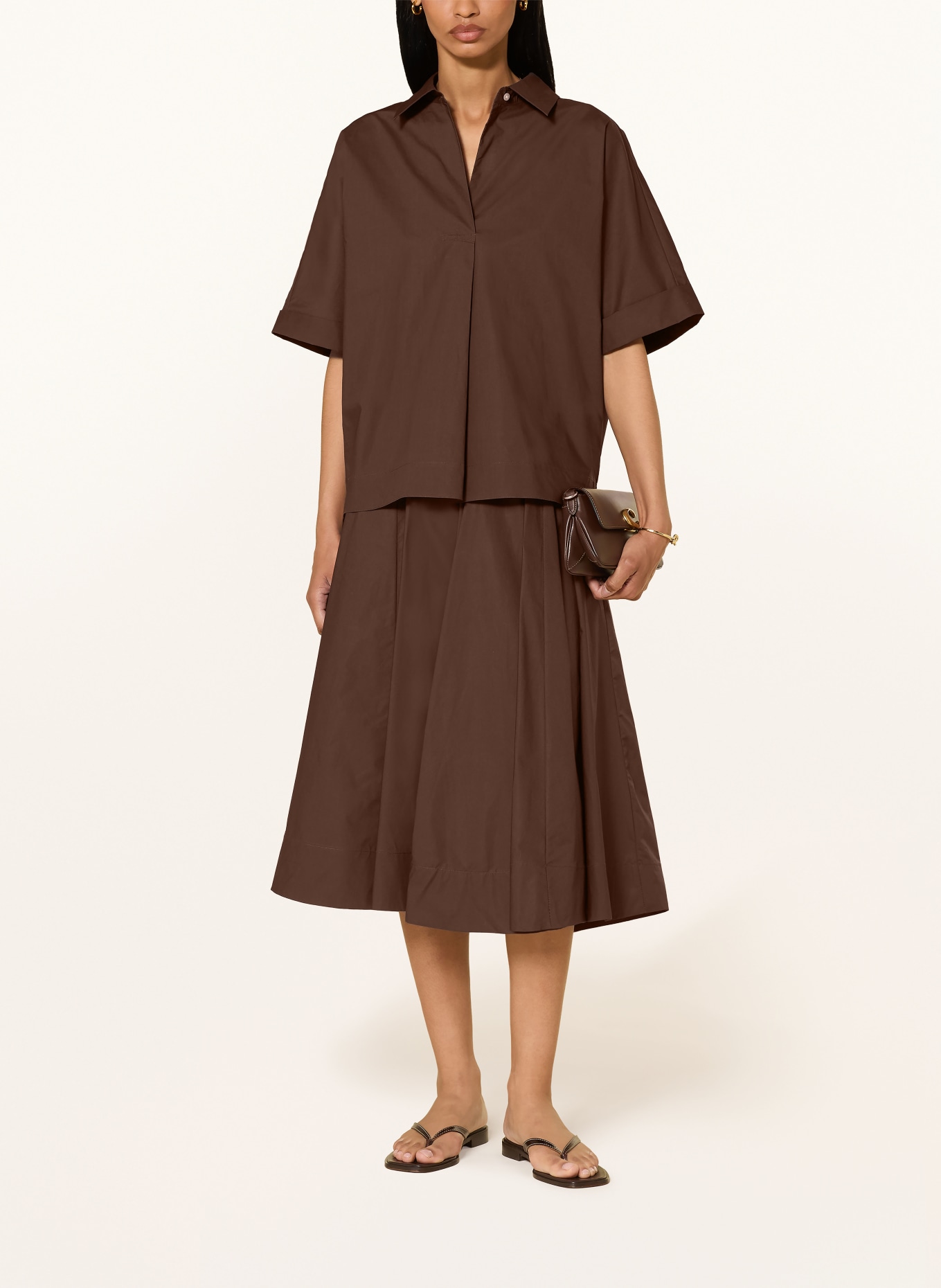 InWear Sukně RAVENIW: TMAVĚ HNĚDÁ