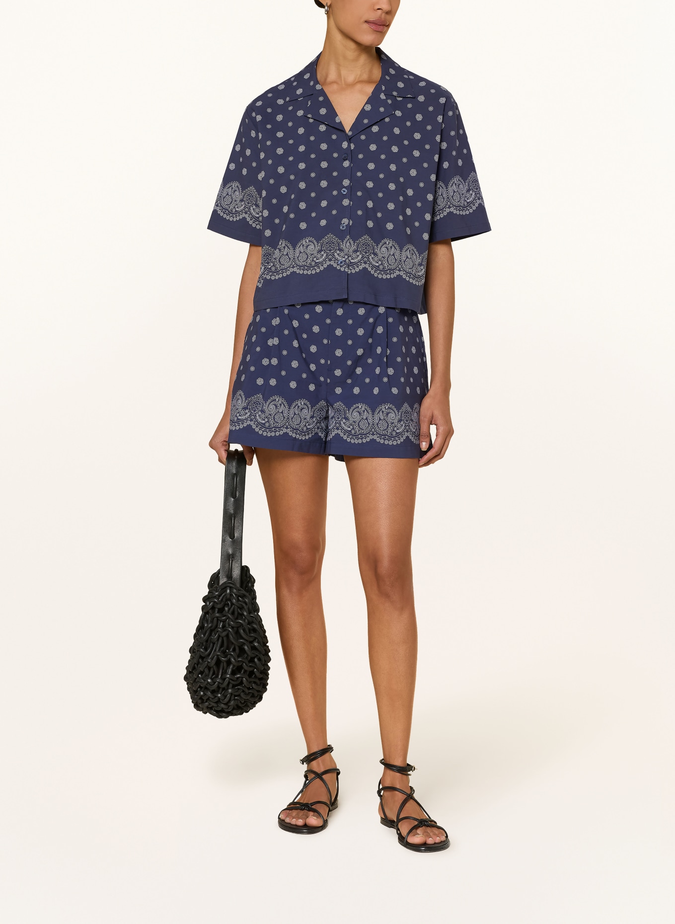 mavi Blouse: DARK BLUE / WHITE