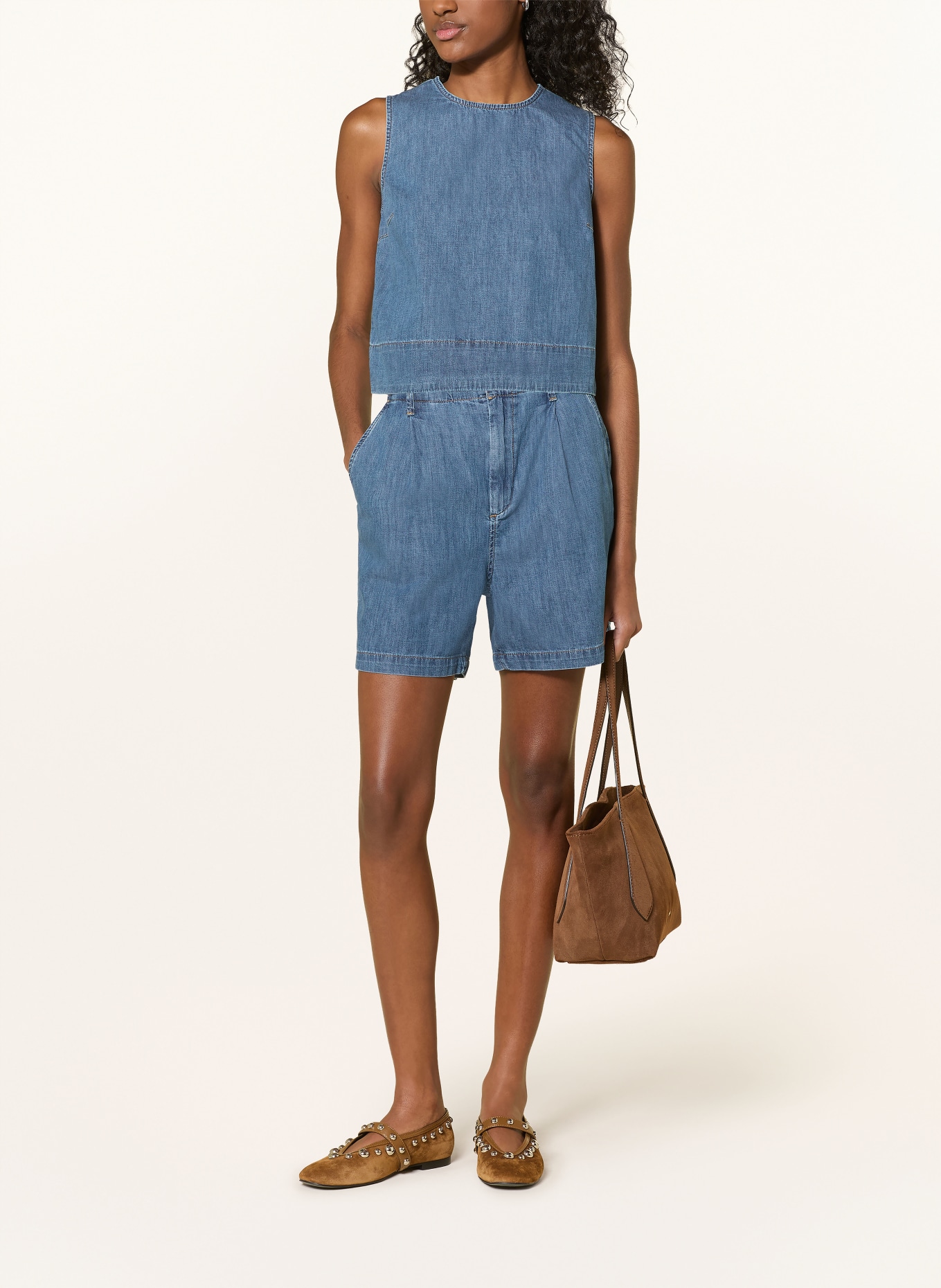 mavi MANDY denim shorts: A3112 Mid Blue LT DENIM