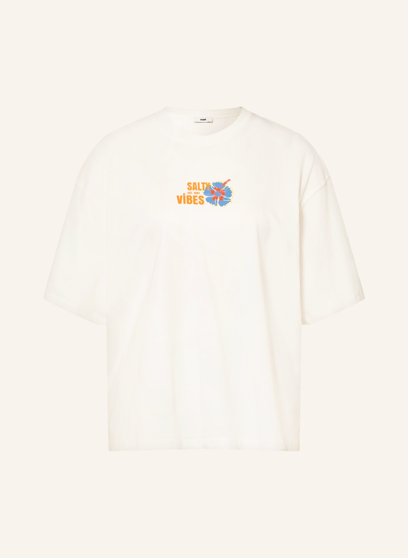 mavi Oversized shirt: WHITE / ORANGE / BLUE