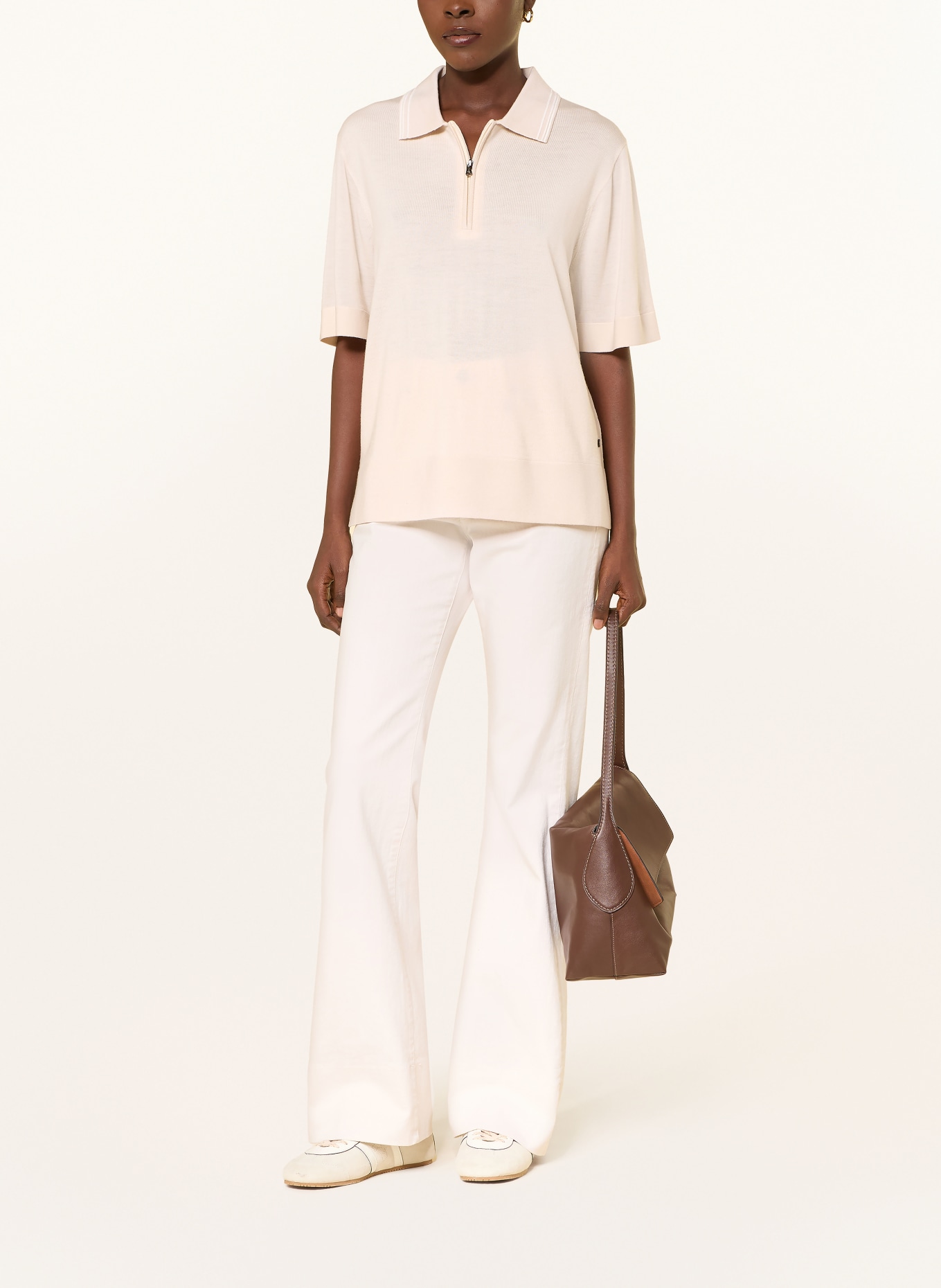 BOGNER Strick-Poloshirt MAUREEN: ECRU