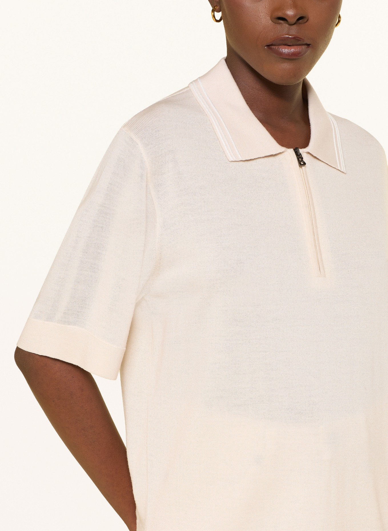 BOGNER Strick-Poloshirt MAUREEN: ECRU