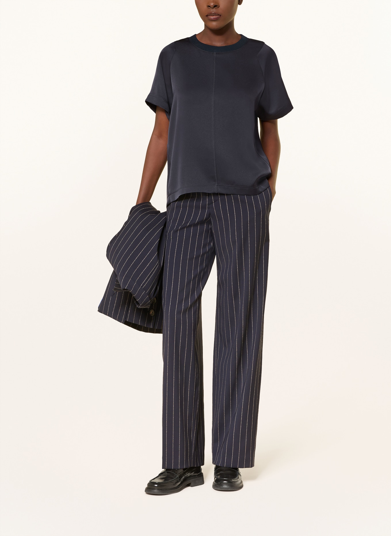 BOGNER DAKOTA Satin Blouse: DARK BLUE