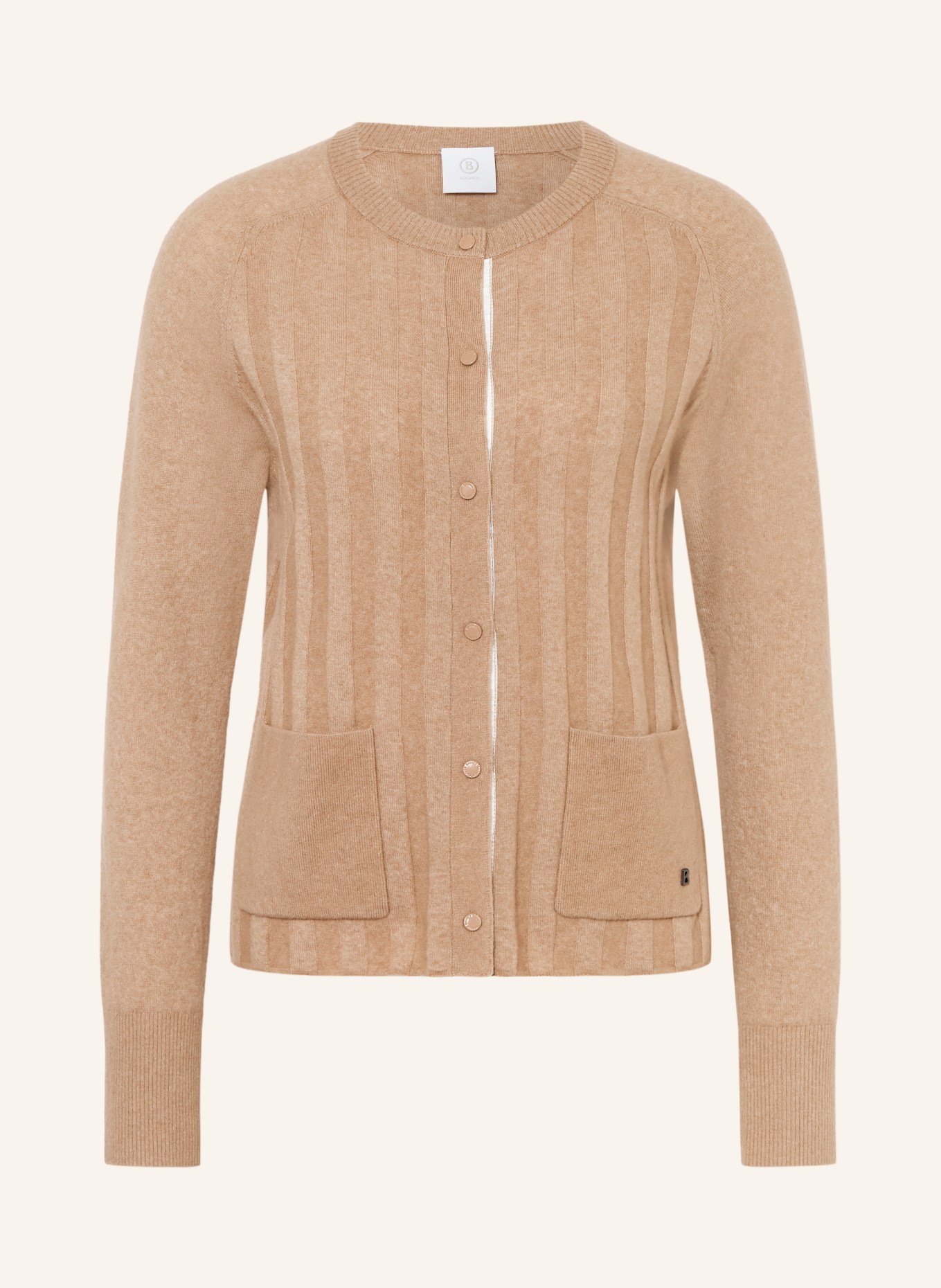 BOGNER Strickjacke TANJA mit Cashmere: COGNAC
