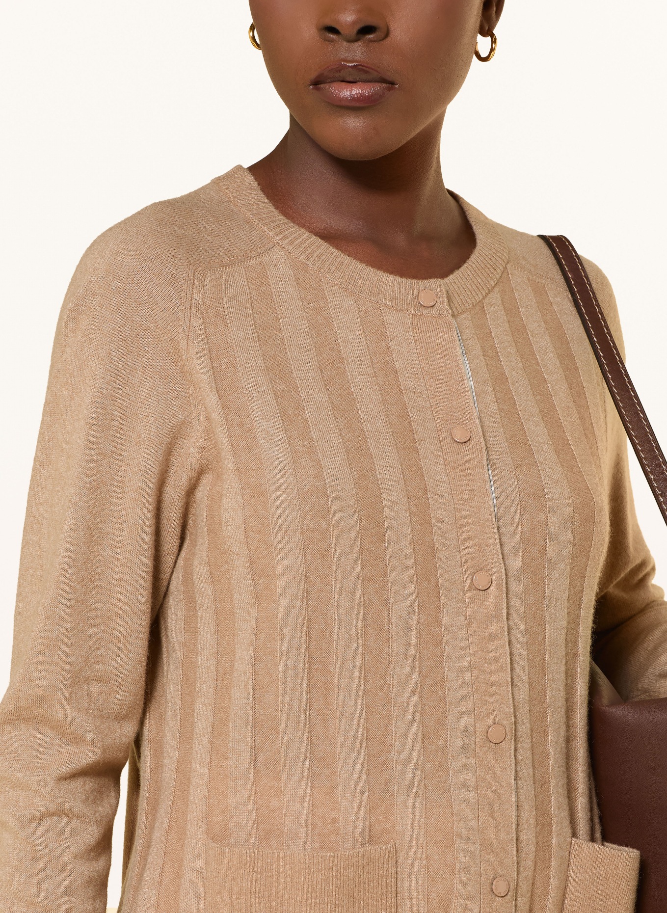 BOGNER Strickjacke TANJA mit Cashmere: COGNAC