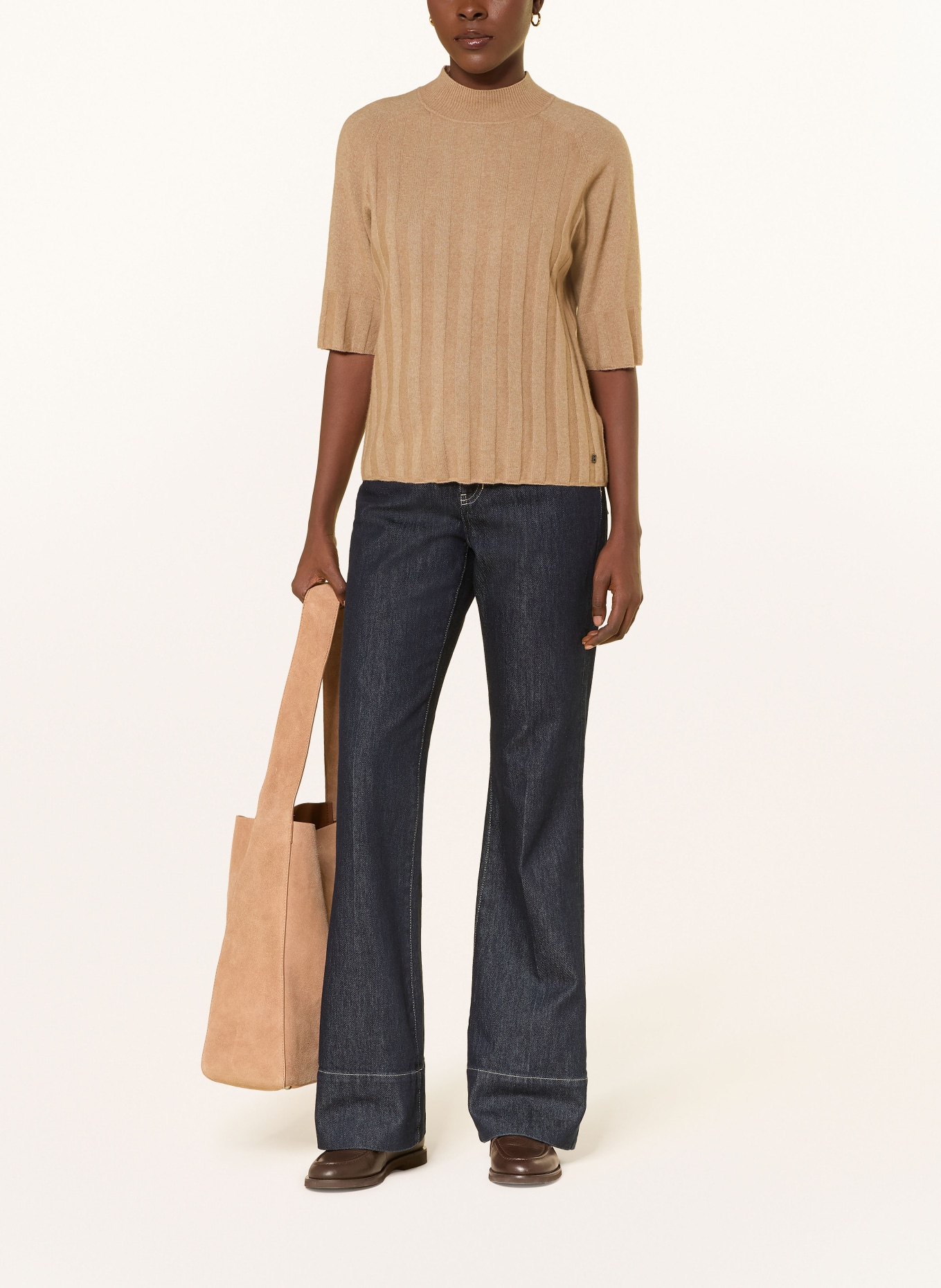 BOGNER Strickshirt TINA mit Cashmere: CAMEL