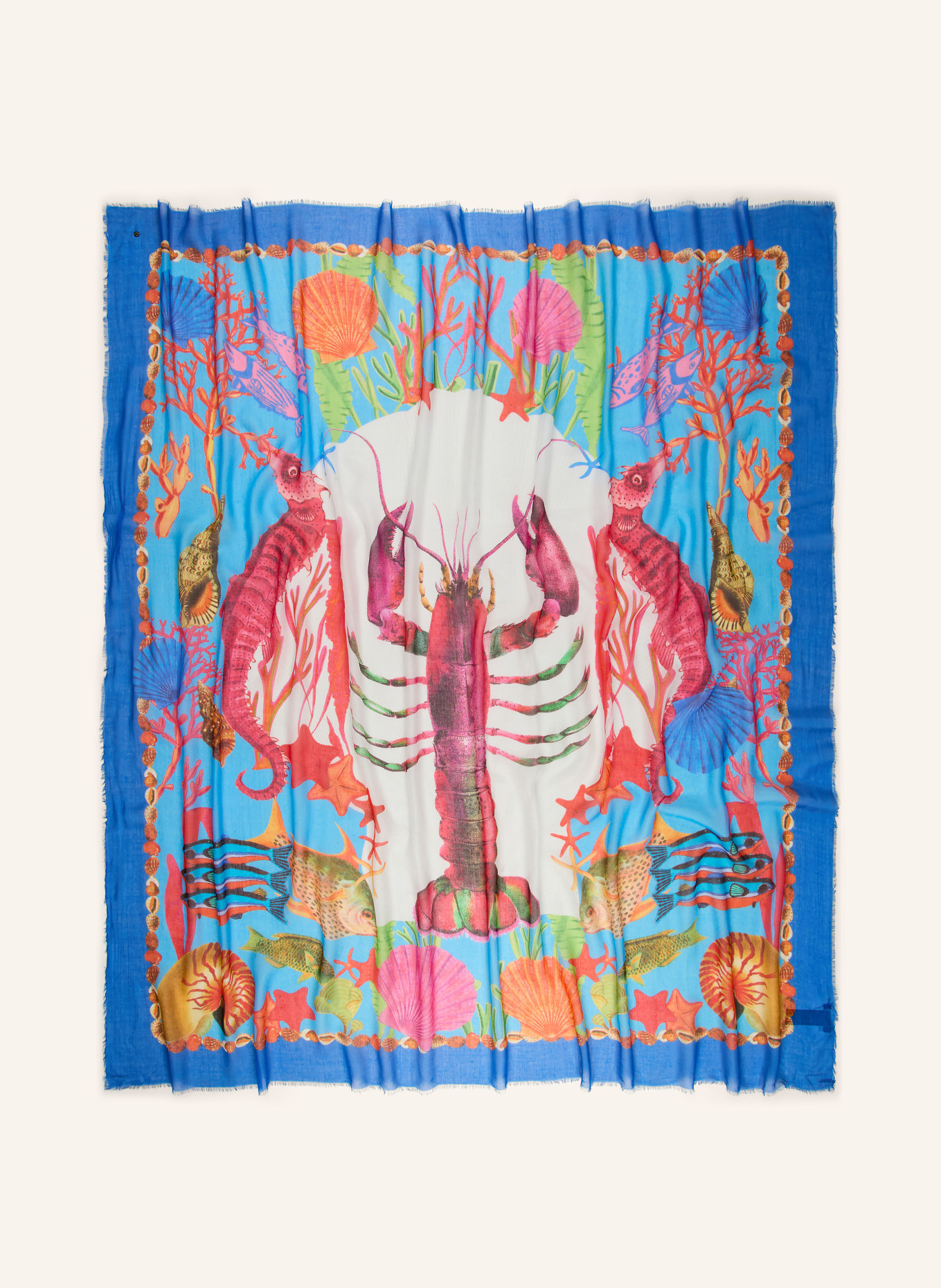 CODELLO Scarf: BLUE / RED / LIGHT GREEN