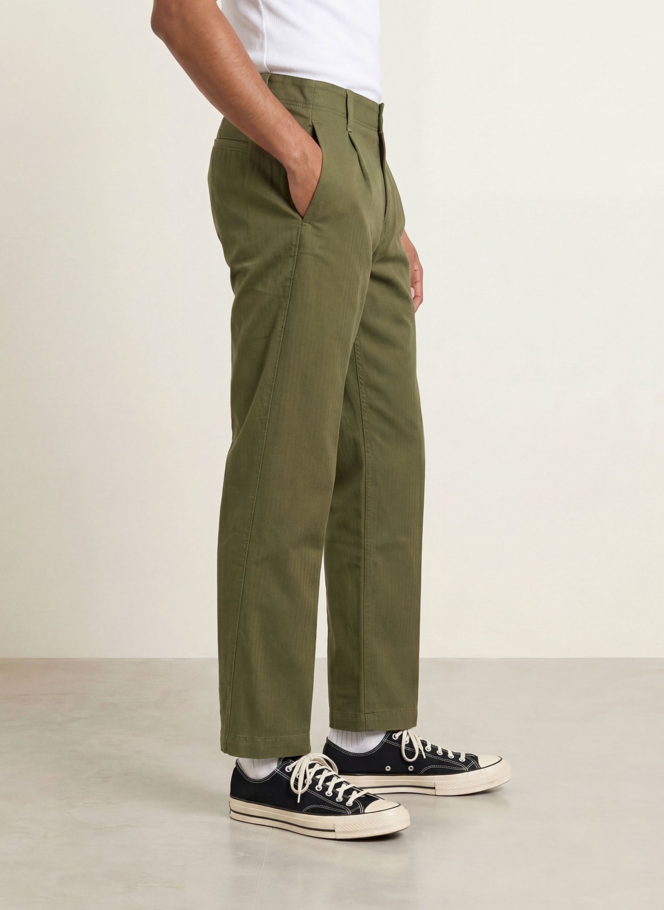 G-Star Chino PLEATED LOOSE TAPERED Tapered Fit: KHAKI