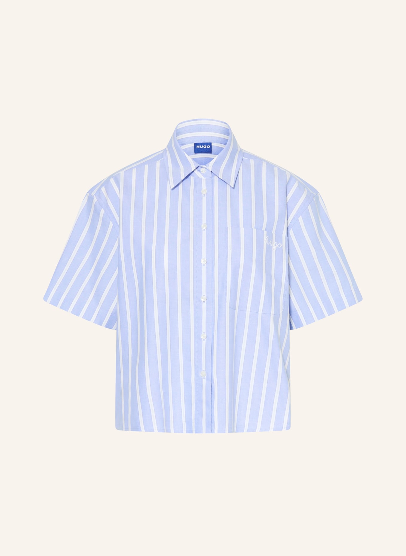 HUGO Chemisier EMMY: BLEU CLAIR / BLANC