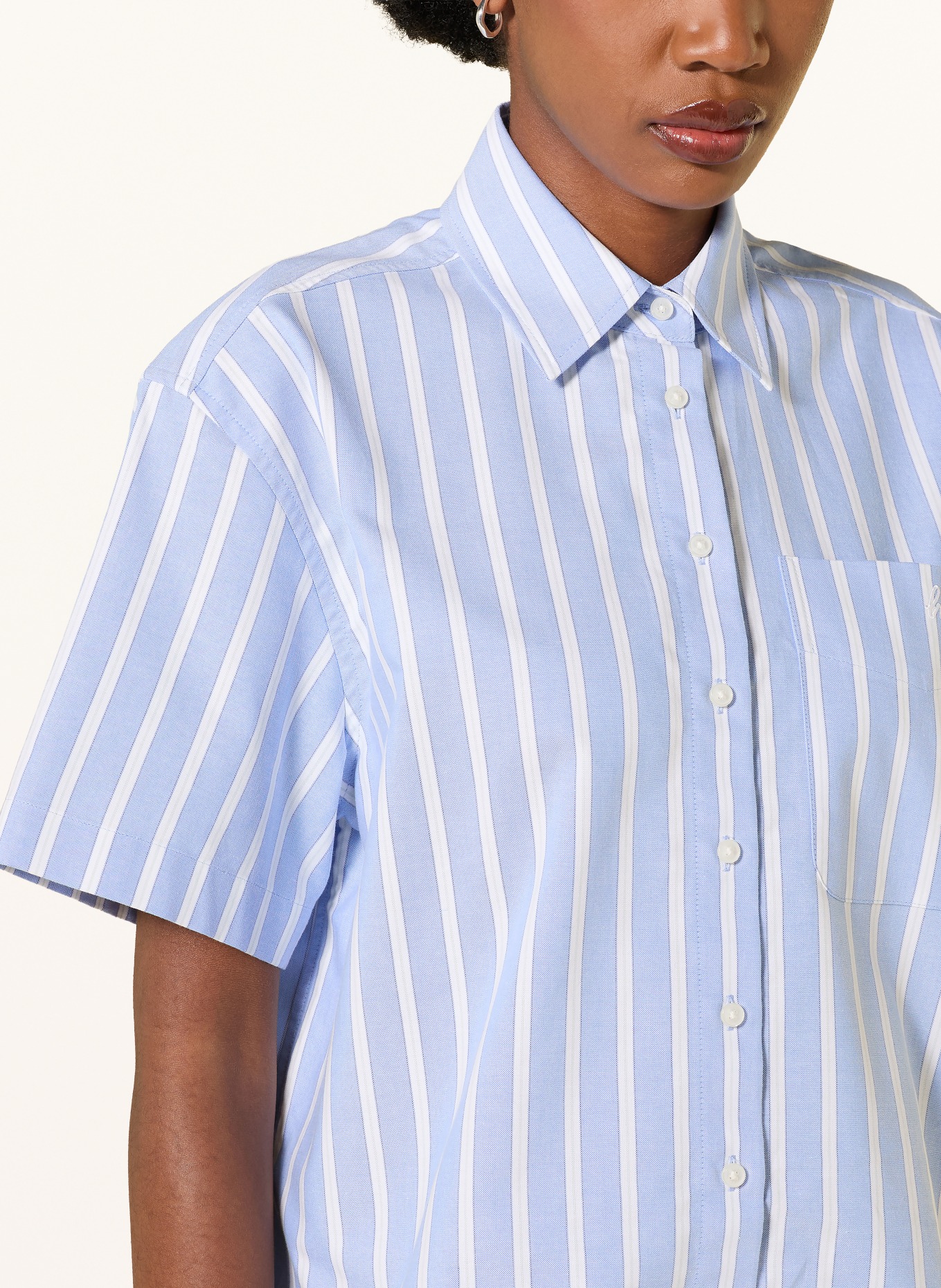 HUGO Chemisier EMMY: BLEU CLAIR / BLANC