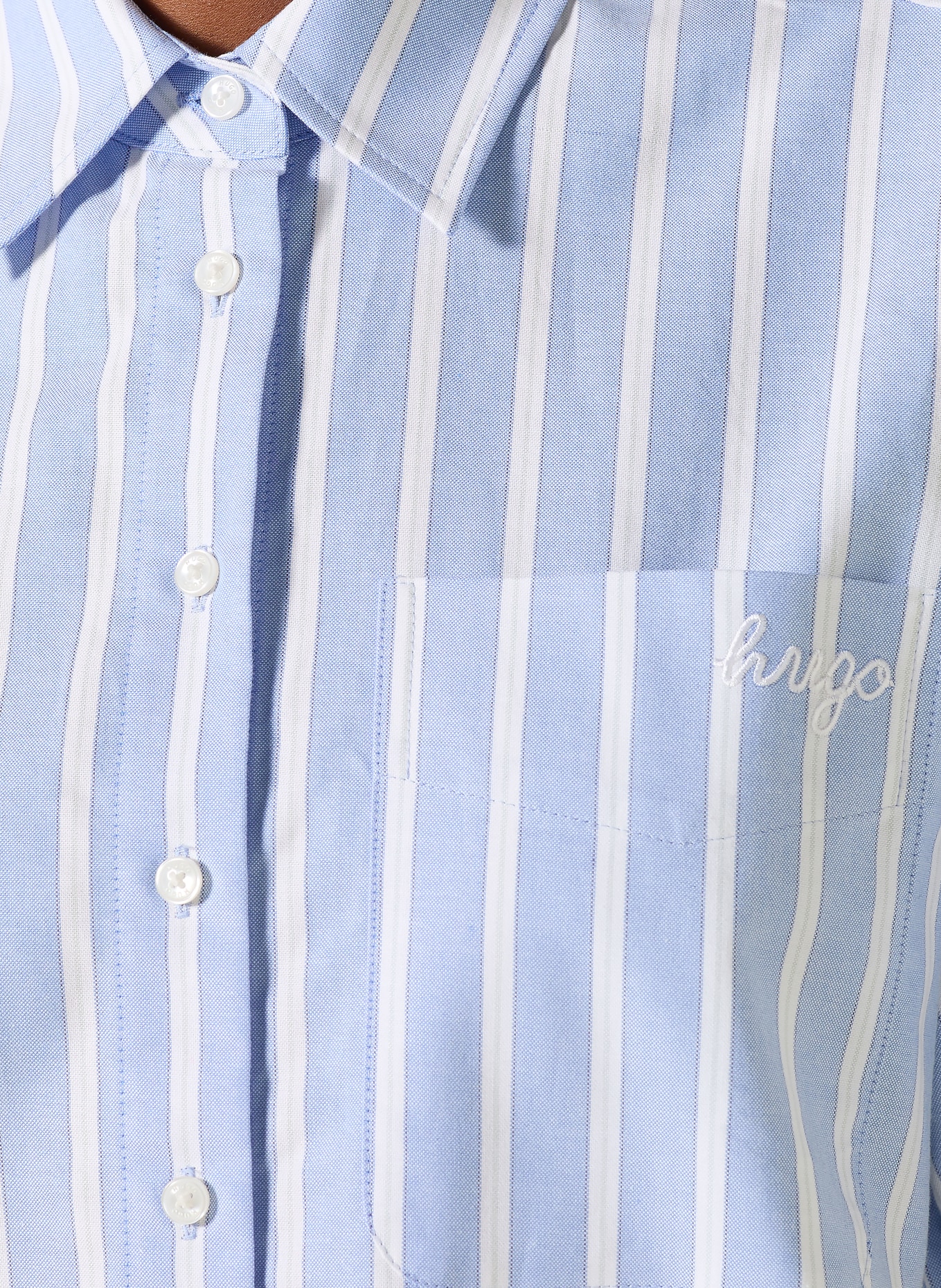 HUGO Chemisier EMMY: BLEU CLAIR / BLANC