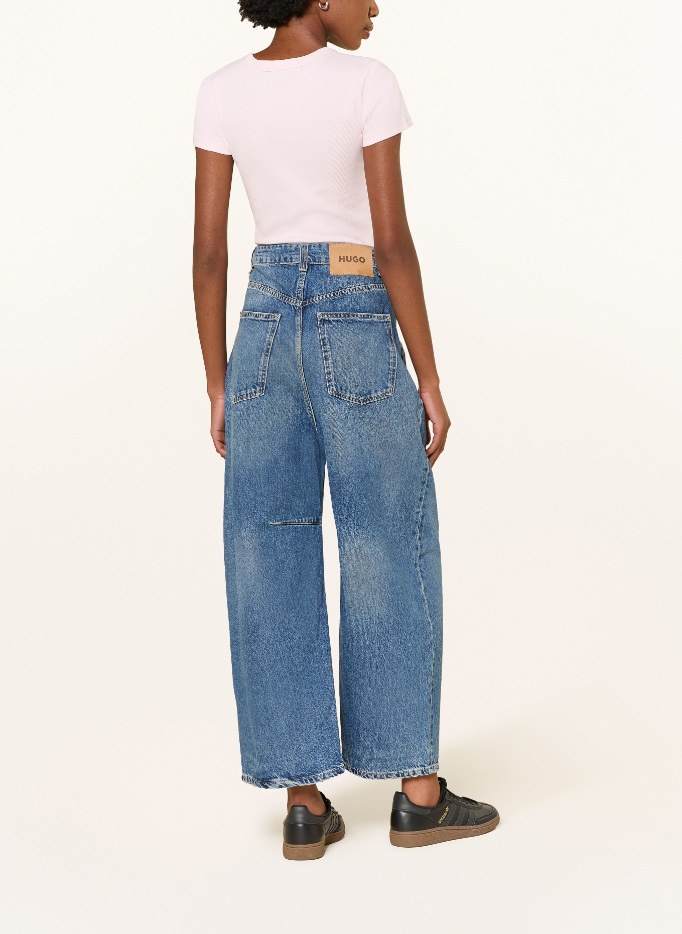 HUGO Cropped Jeans GLIDE: 423 MEDIUM BLUE