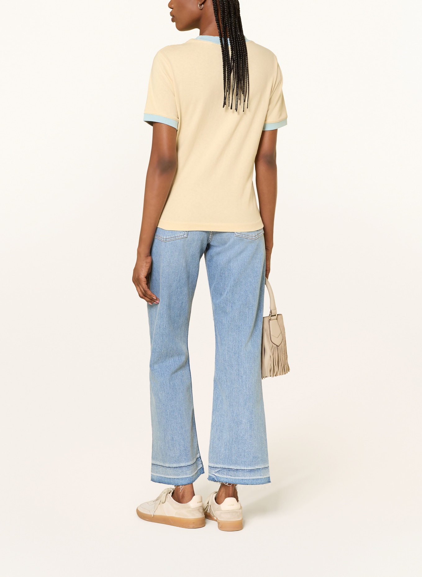 BOSS T-shirt EZOE: LIGHT YELLOW