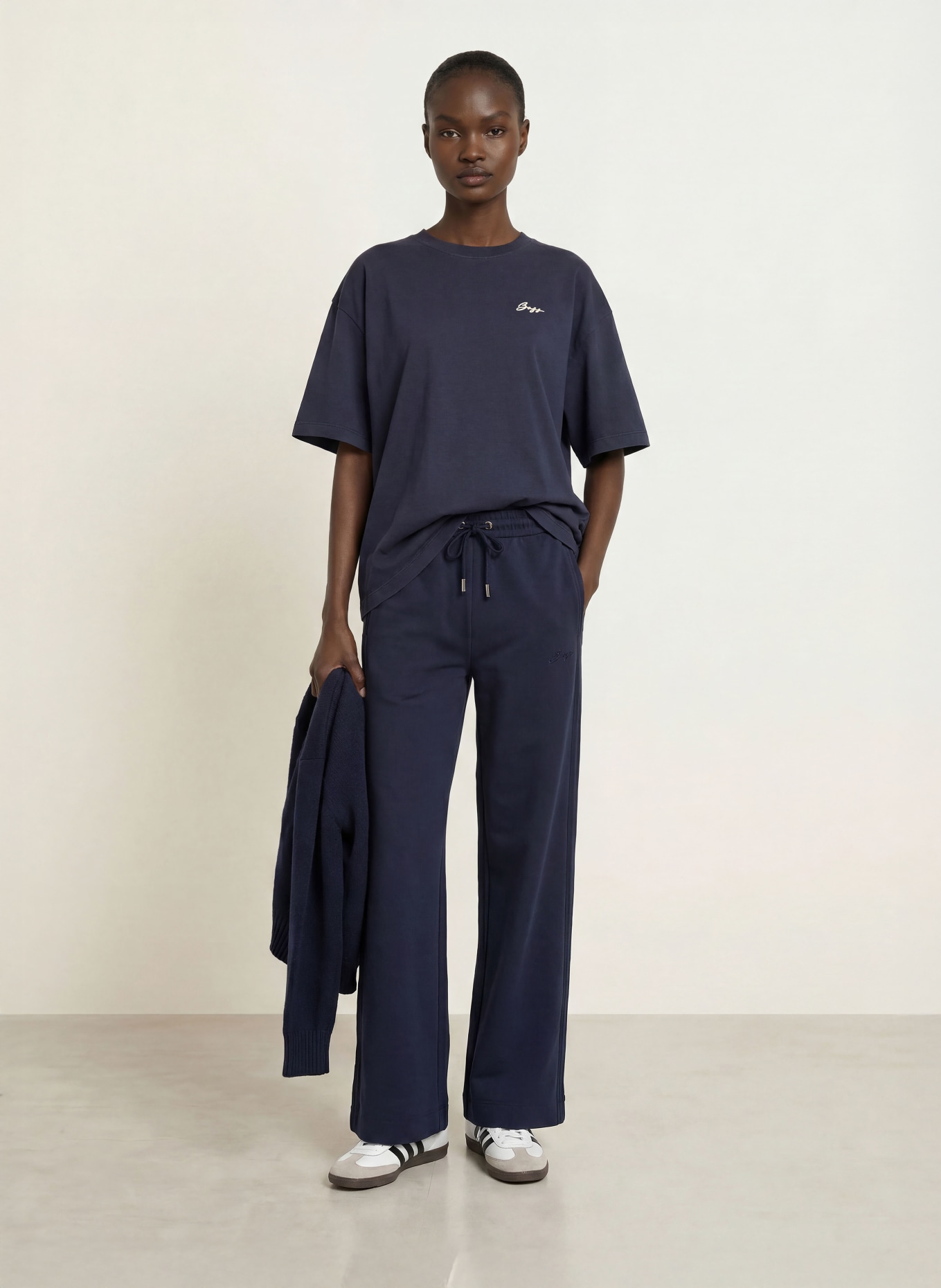 BOSS Oversized-Shirt EBOYS: DUNKELBLAU