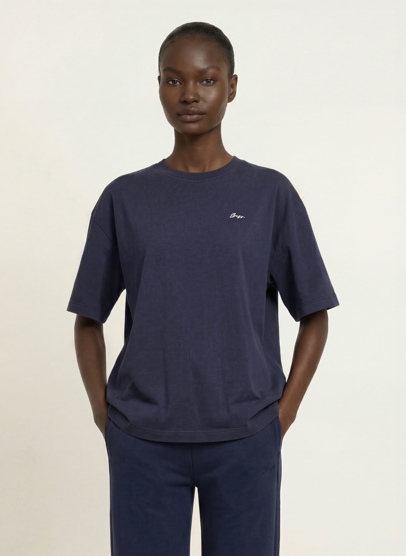 BOSS Oversized-Shirt EBOYS: DUNKELBLAU