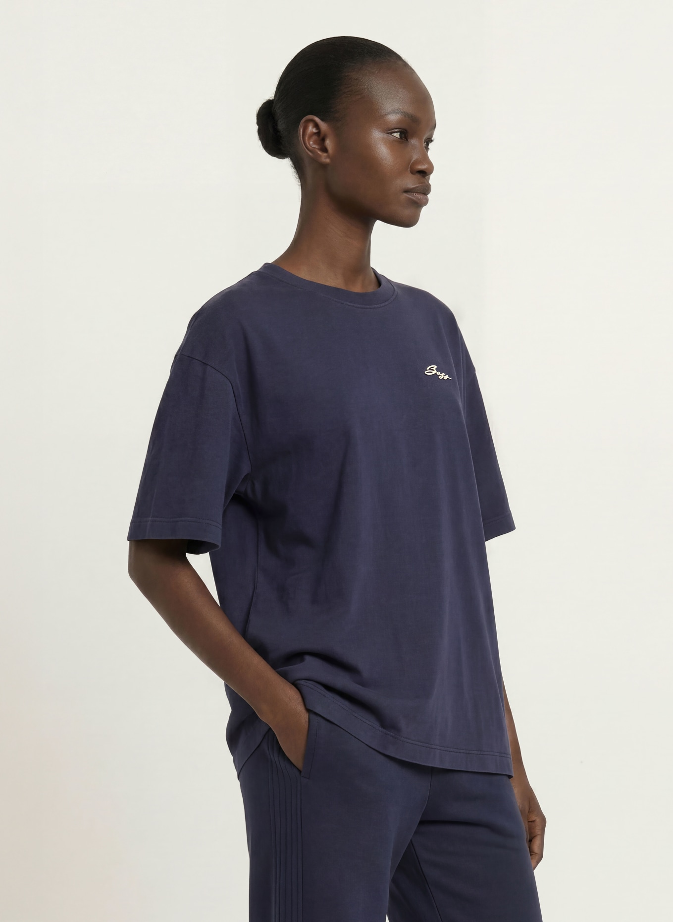 BOSS Oversized-Shirt EBOYS: DUNKELBLAU