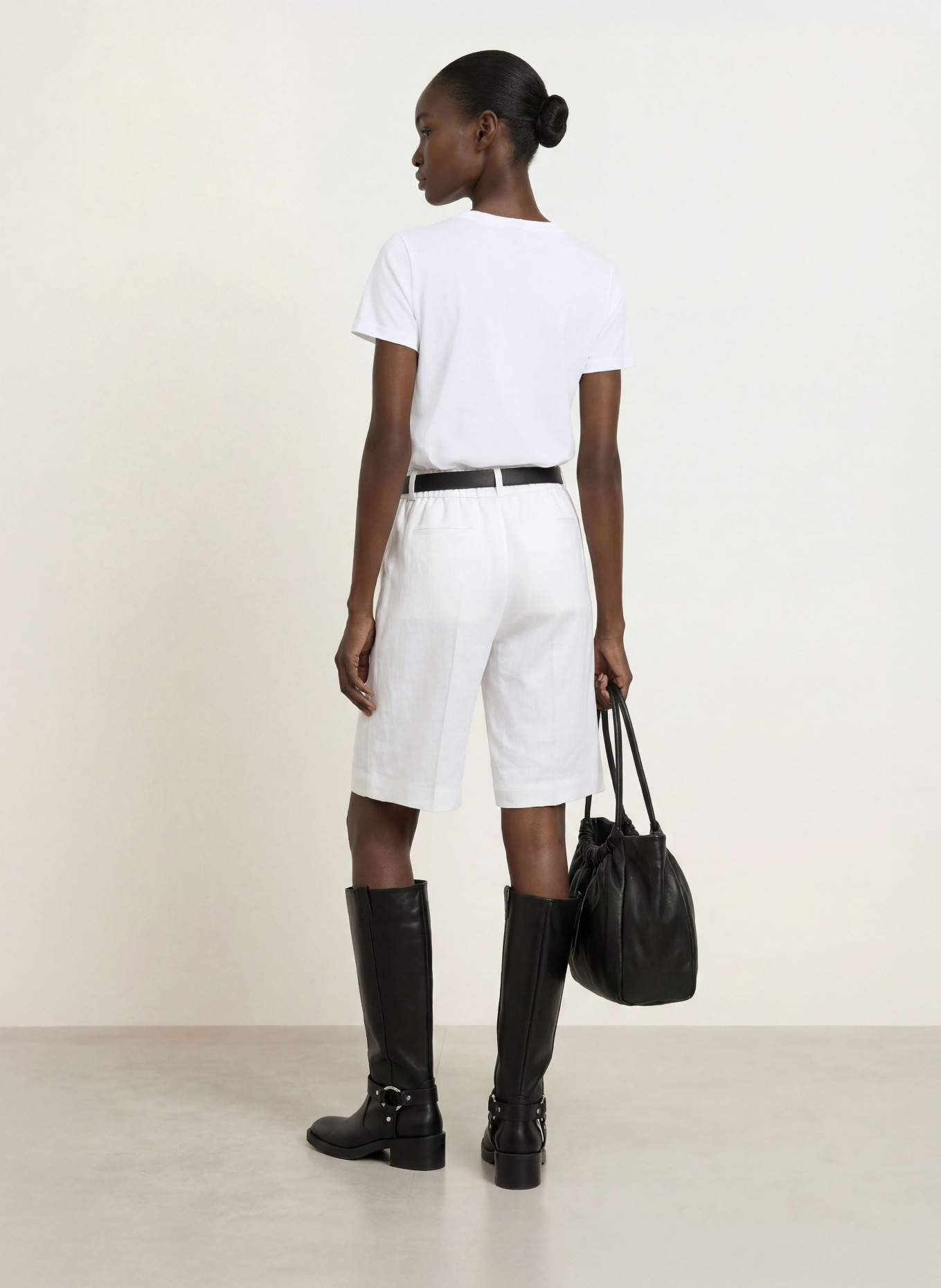 BOSS T-Shirt ELOVE: WEISS / CAMEL / SCHWARZ