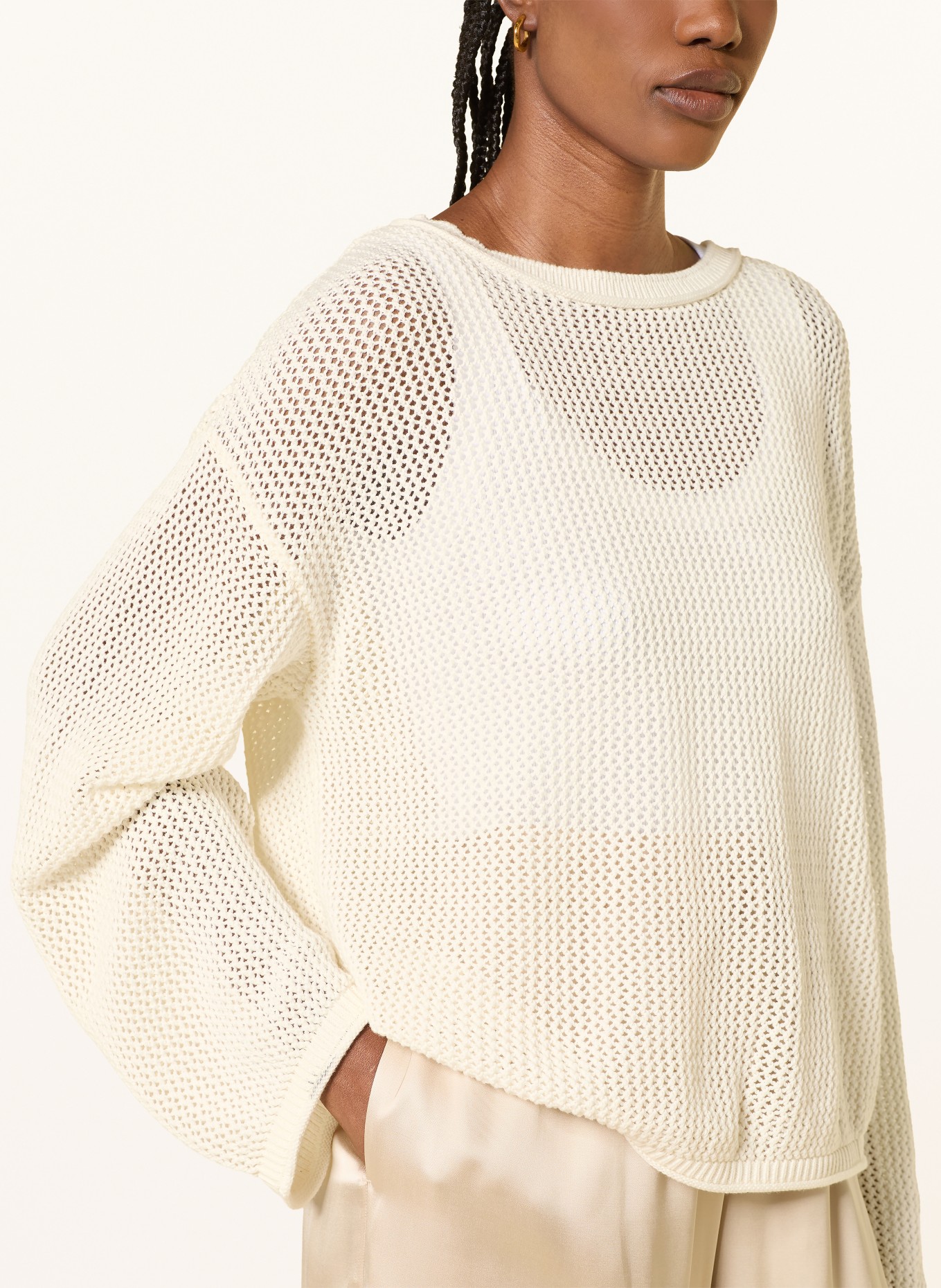 BOSS Pullover FARDE: CREME