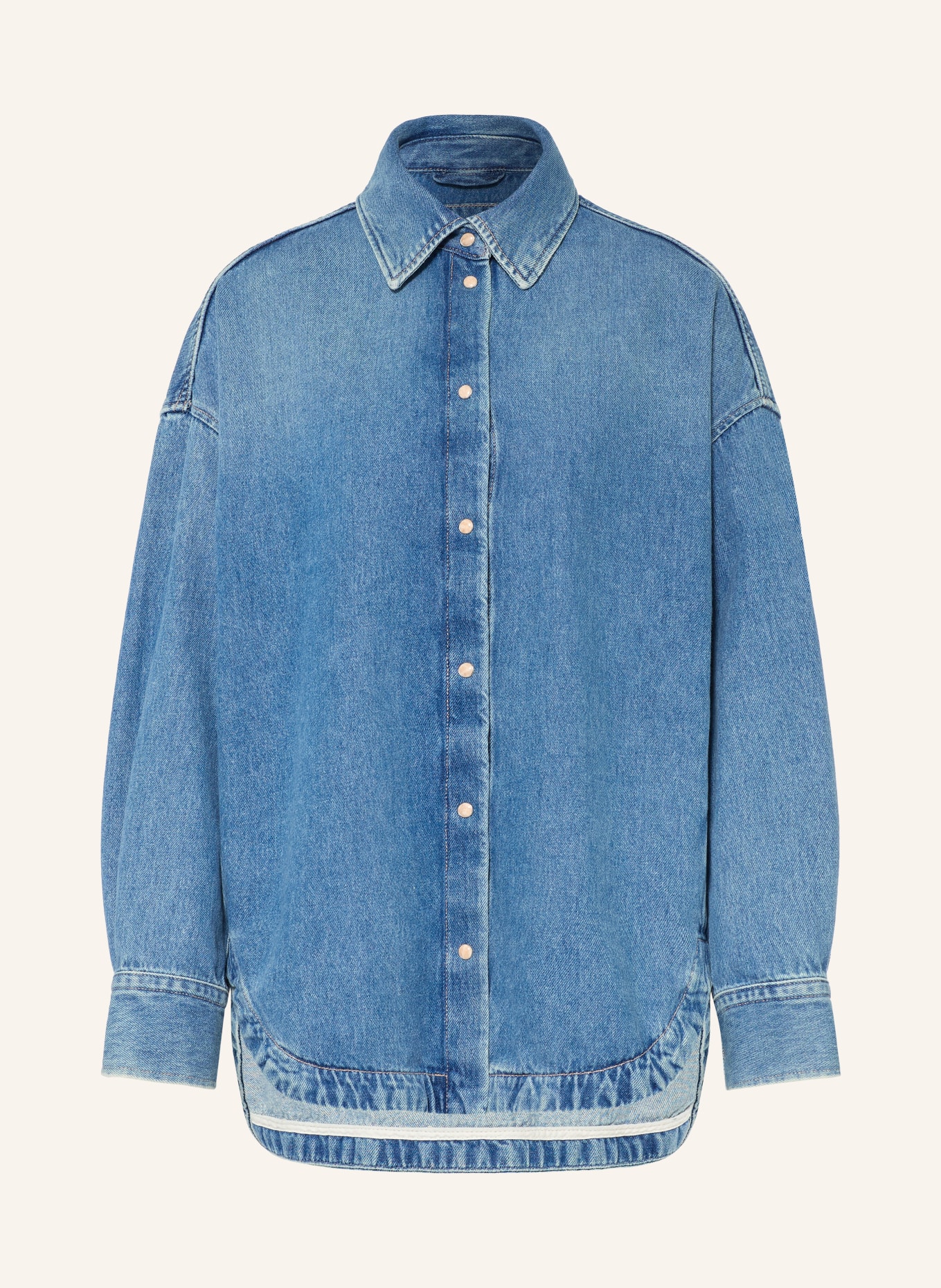 BOSS Jeans-overshirt ADA: LICHTBLAUW