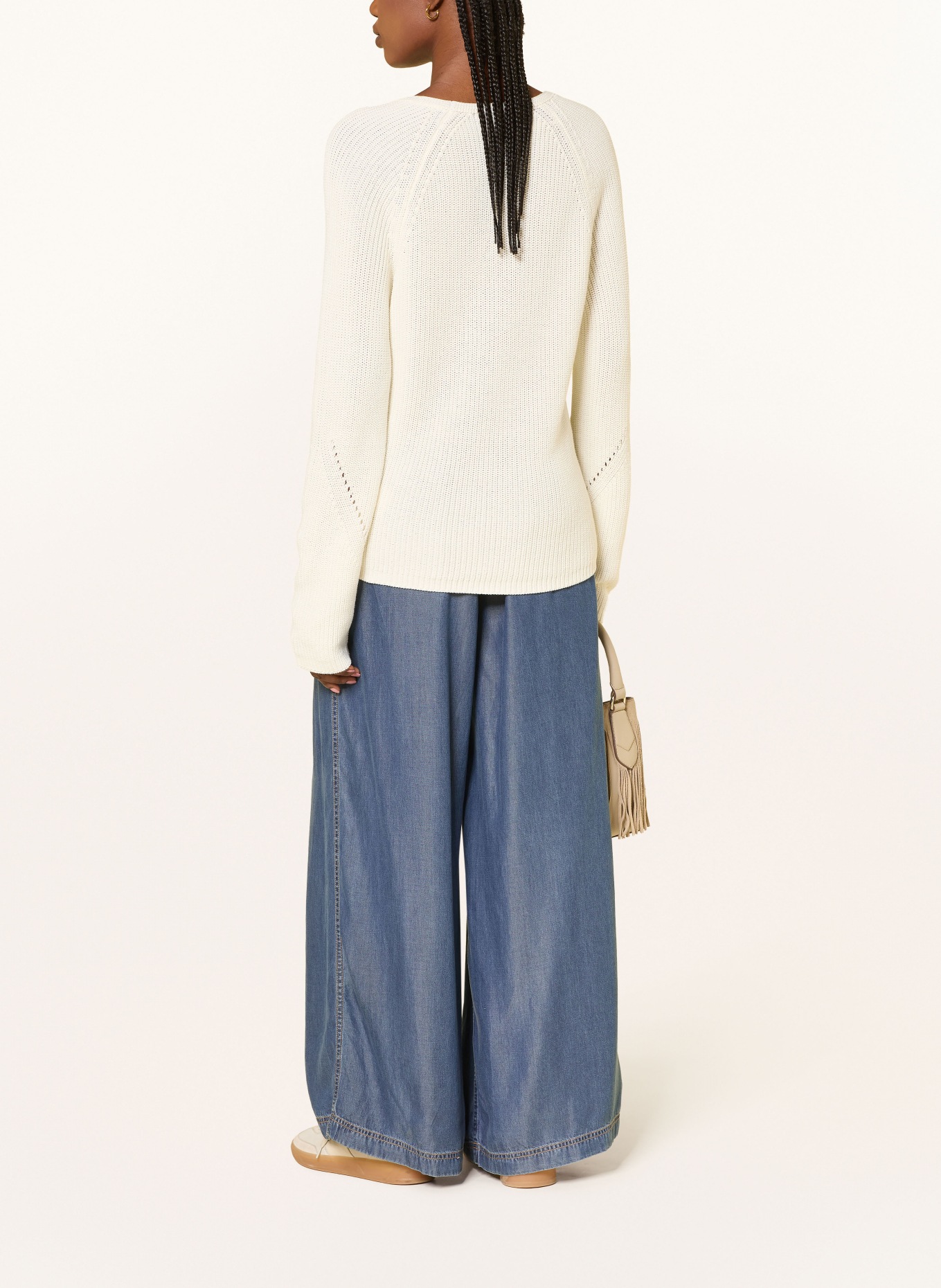 BOSS TANELLA Marlene pants in a denim look: BLUE
