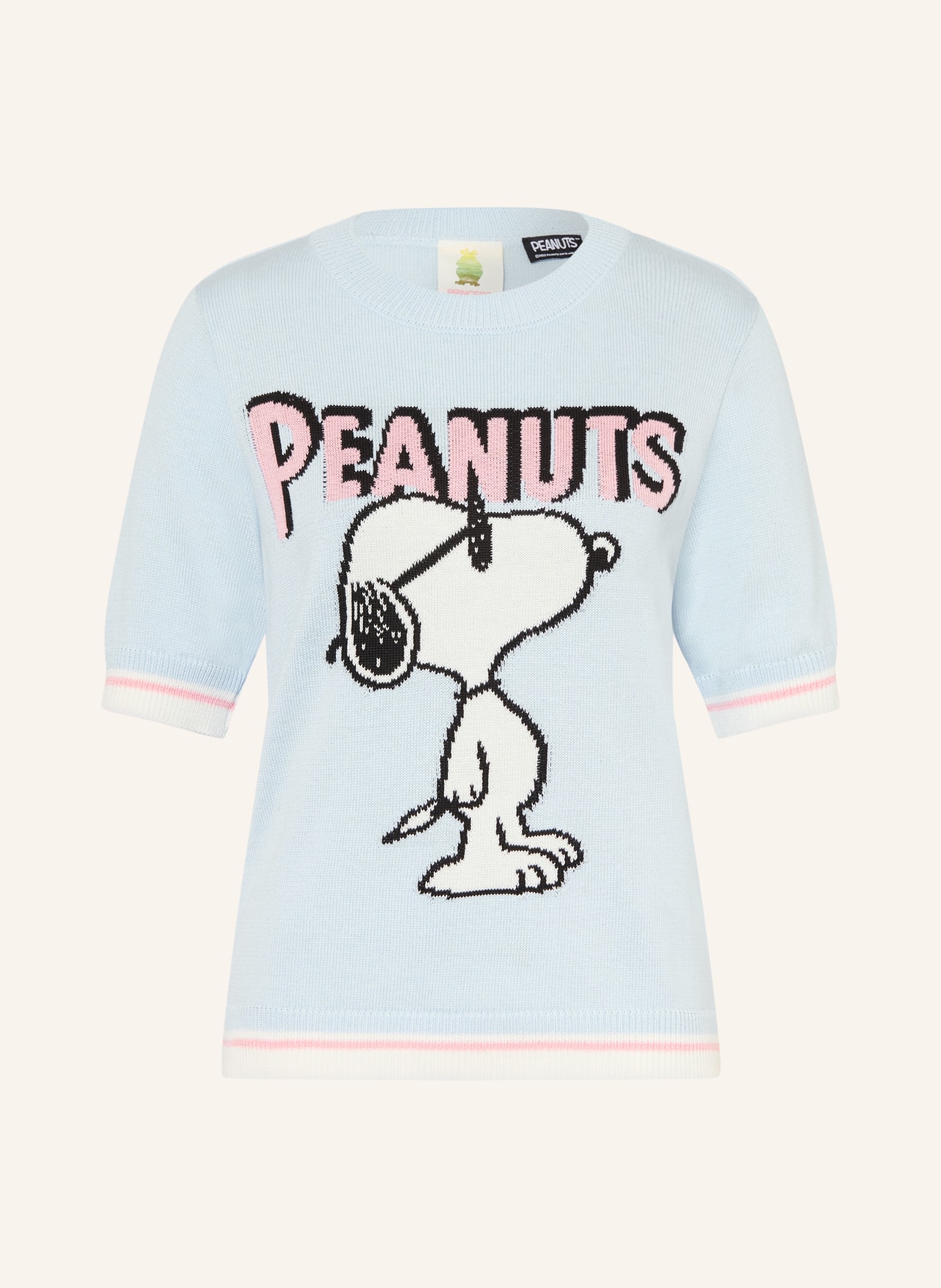 Princess GOES HOLLYWOOD Strickshirt: HELLBLAU / ROSÉ / WEISS