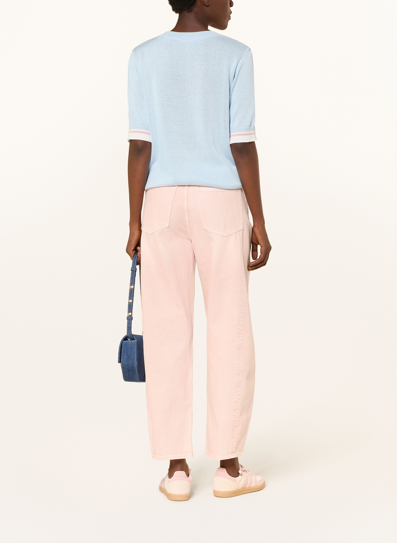 Princess GOES HOLLYWOOD Strickshirt: HELLBLAU / ROSÉ / WEISS