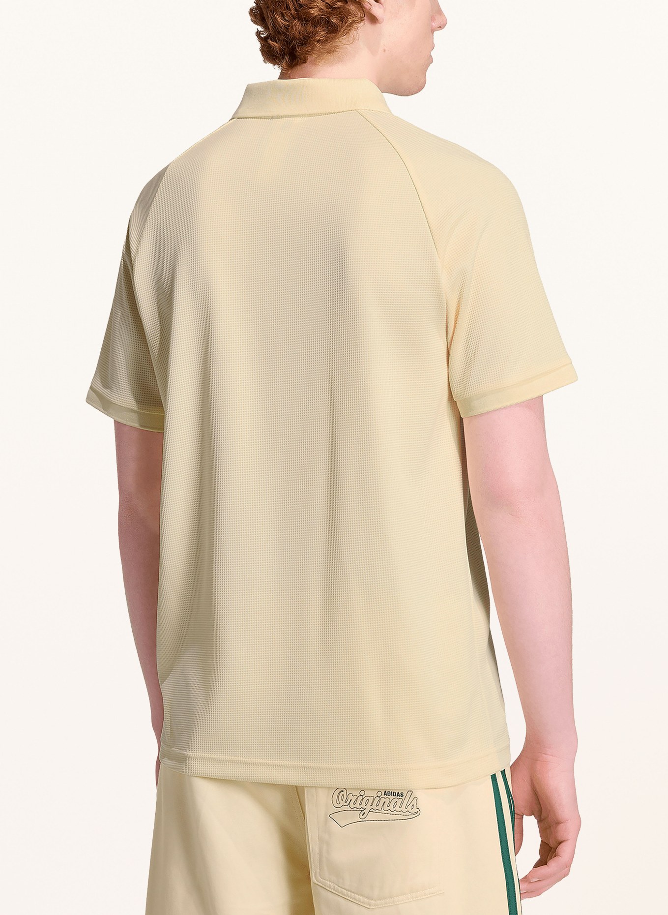 adidas Originals Piqué Polo Shirt 98: BEIGE / OLIVE