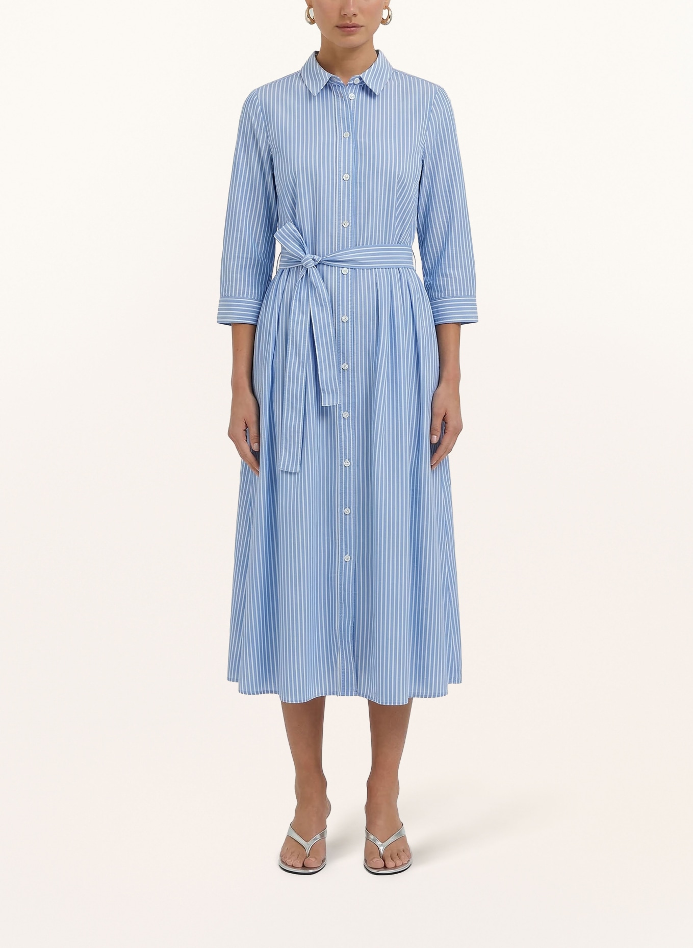 oui Robe chemisier: BLEU CLAIR / BLANC
