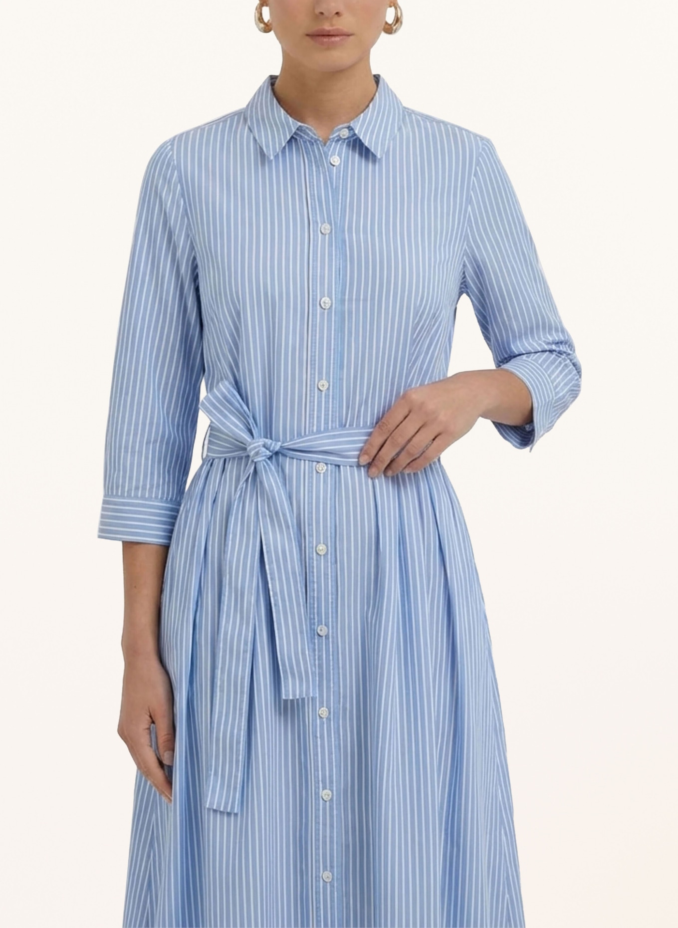 oui Robe chemisier: BLEU CLAIR / BLANC