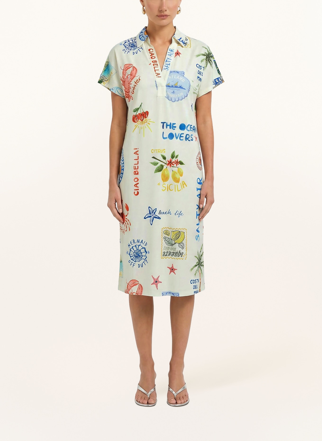 oui Jurk: WIT / ROOD / BLAUW