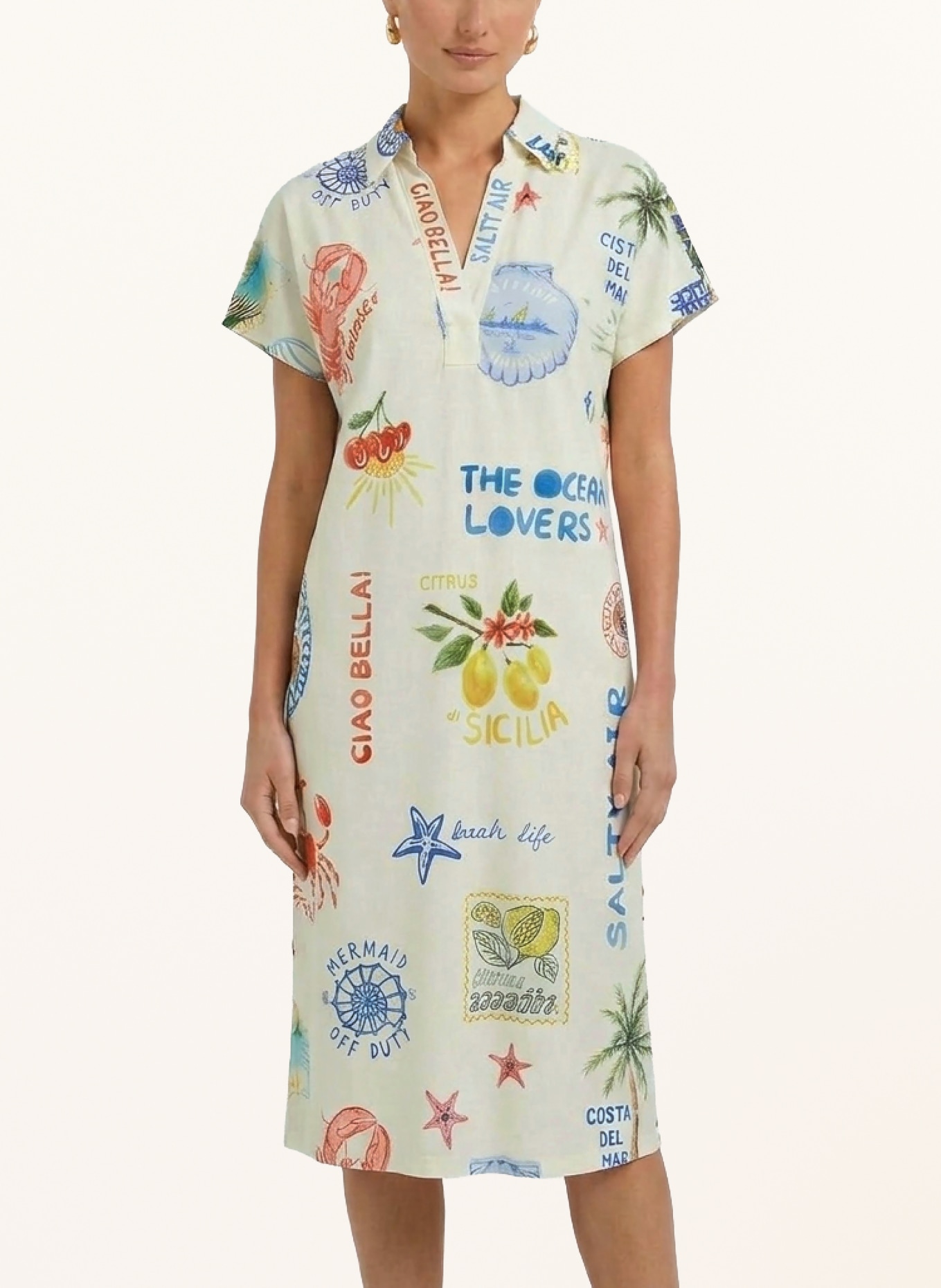 oui Jurk: WIT / ROOD / BLAUW