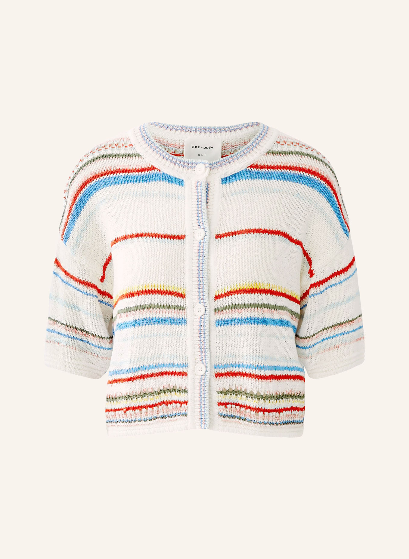 oui Cardigan: WHITE / RED / BLUE