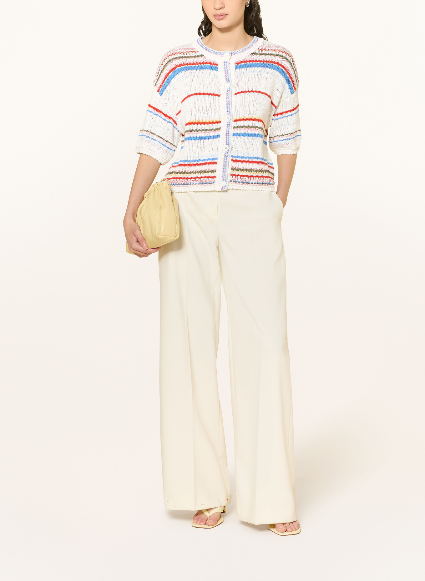 oui Cardigan: WHITE / RED / BLUE