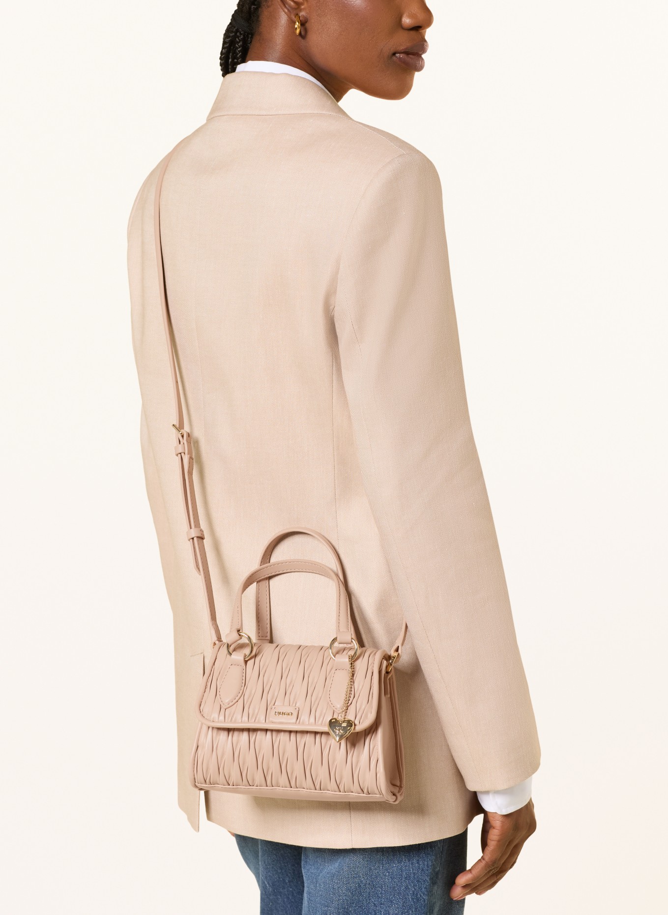 HUGO CLIOH Shoulder Bag: BEIGE