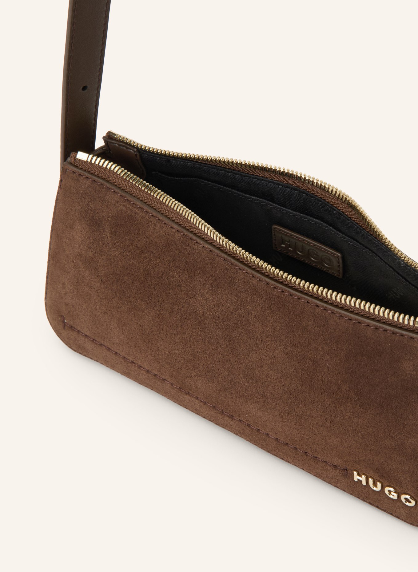 HUGO Schultertasche YORIH: BRAUN / GOLD